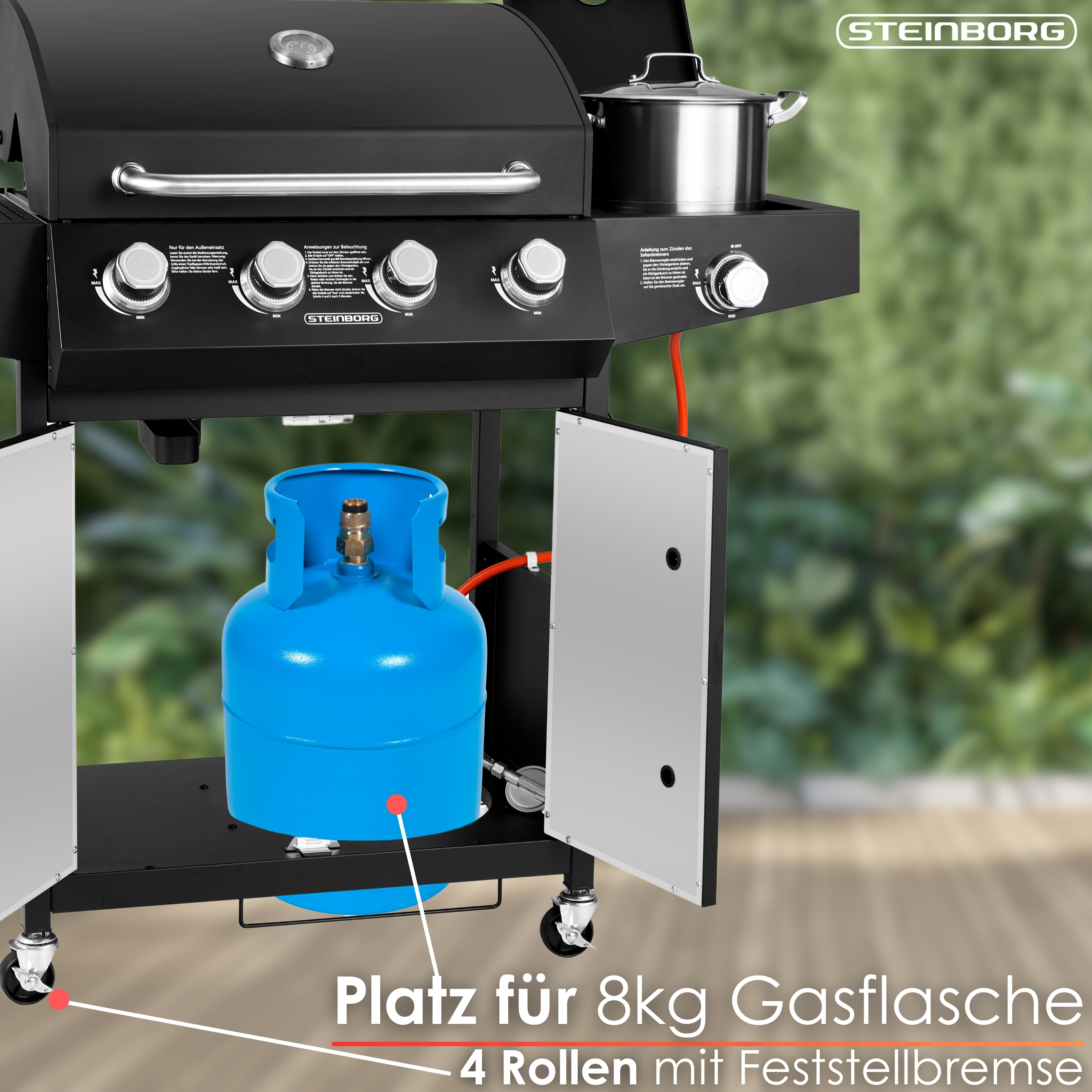 Steinborg SB-8180 Gasgrill 4 Brenner