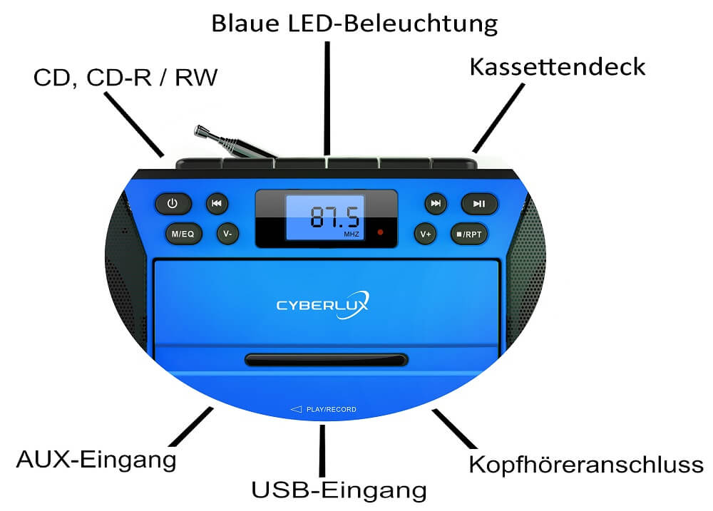 Cyberlux CL-1020 CD-Player Blau