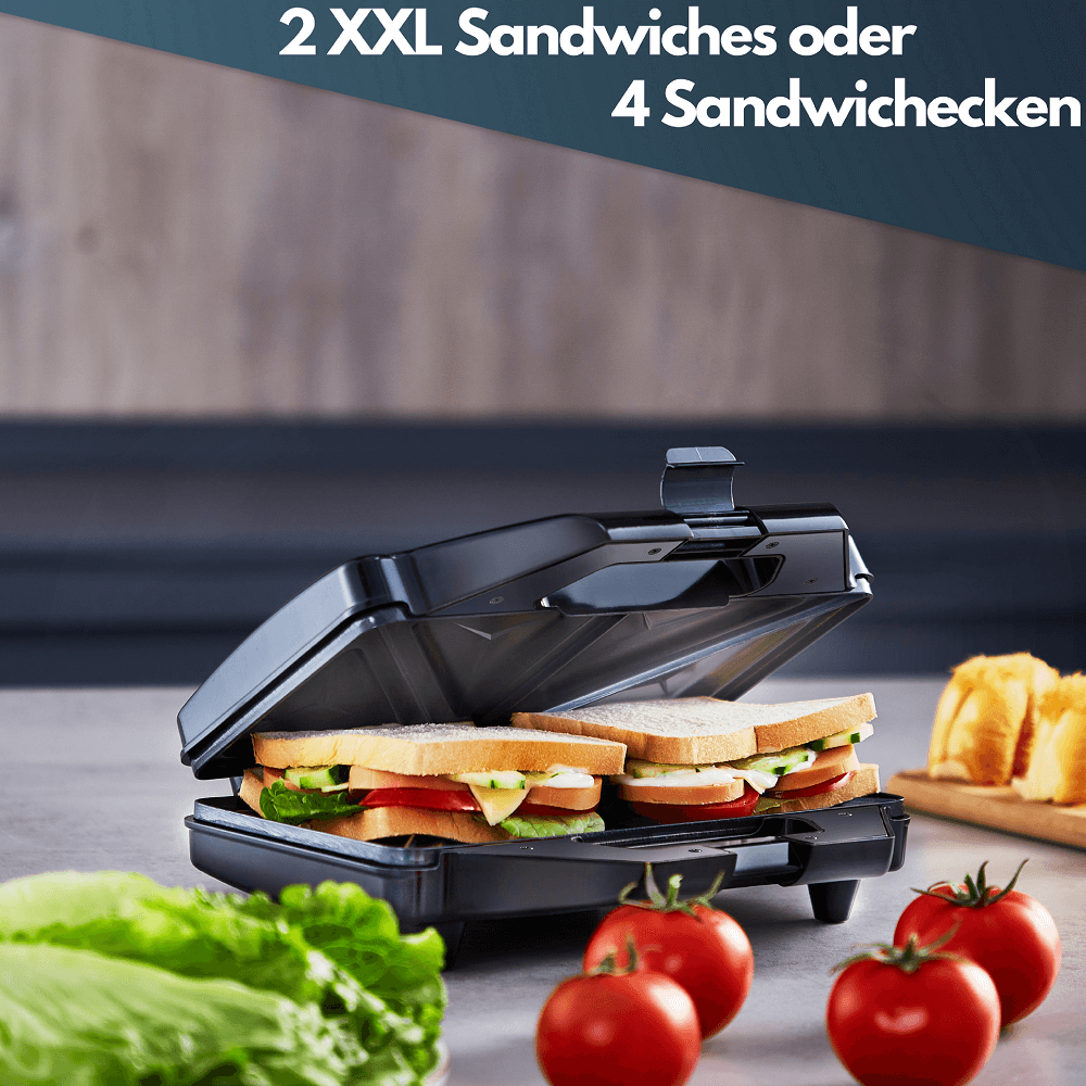 Steinborg XXL Sandwichmaker Anti-Haftbeschichtung 1000 W