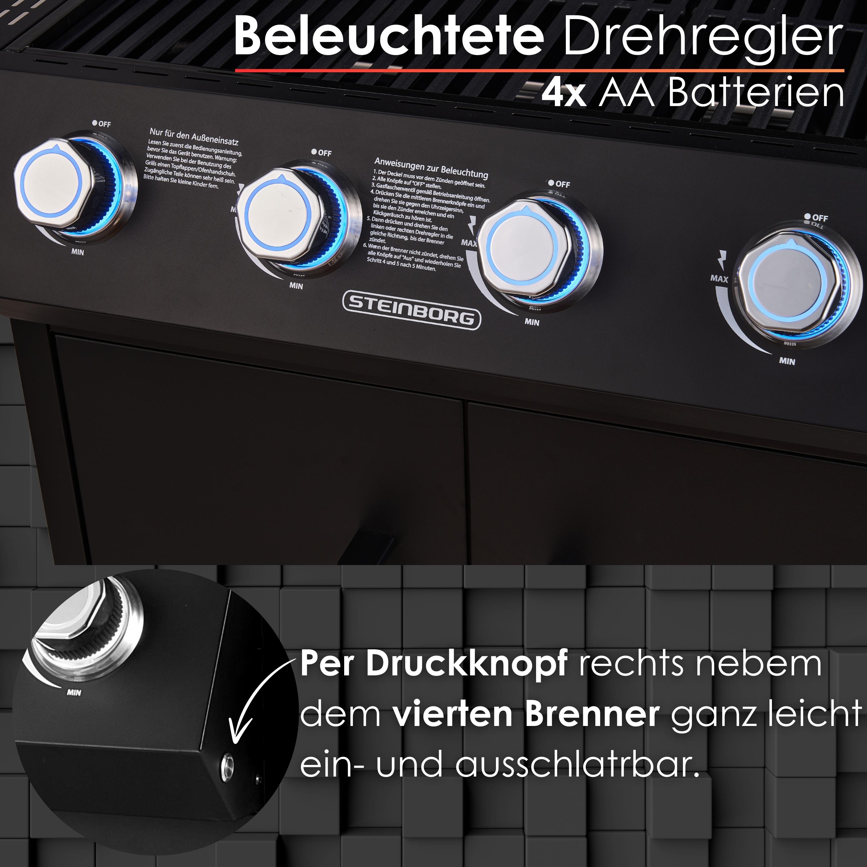 Steinborg SB-8180 Gasgrill 4 Brenner