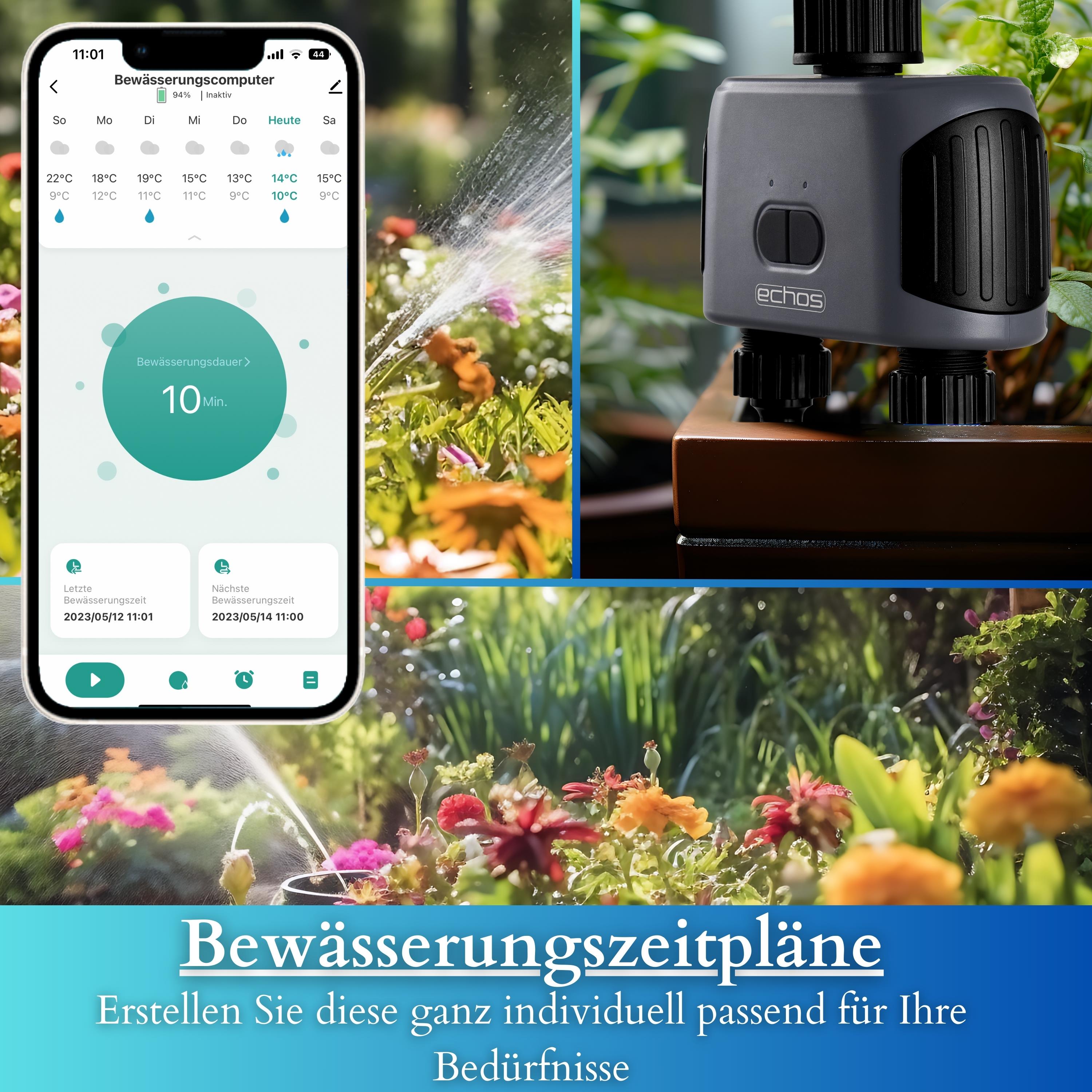 Echos Eco-4102 BT Dual Bewässerungscomputer mit Gateway