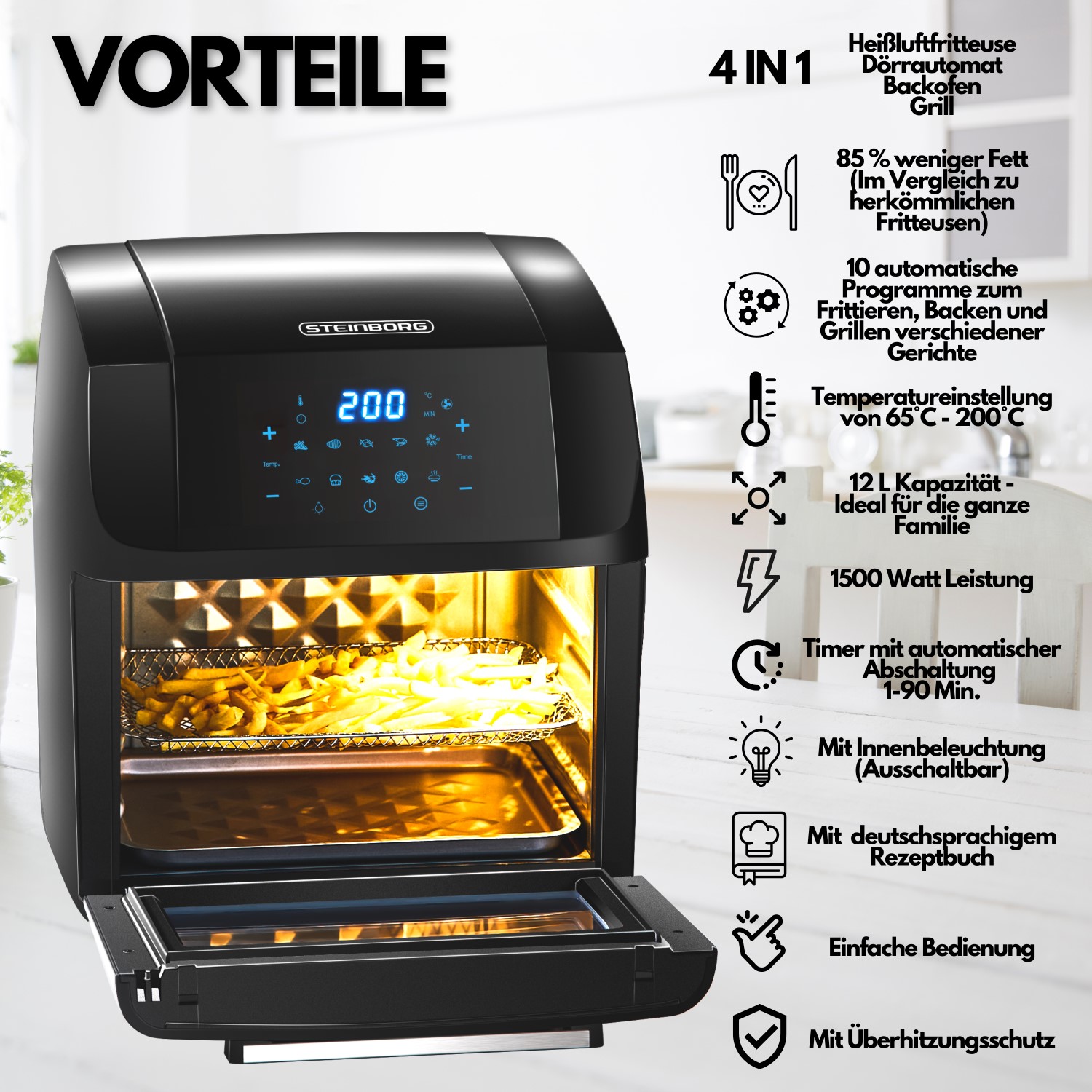 Steinborg SB-3090 Heißluftfritteuse