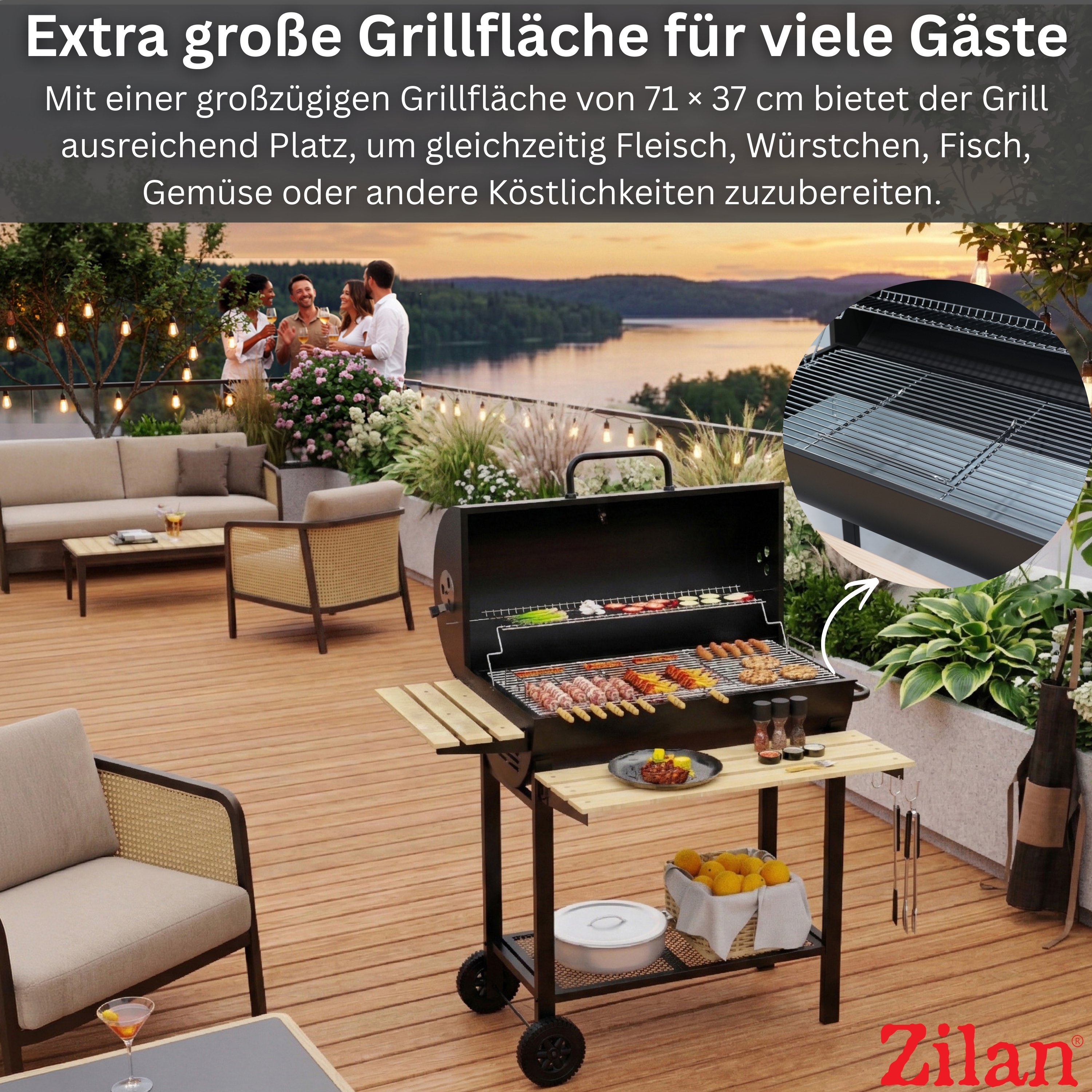 Zilan ZLN-3594 Holzkohlegrill
