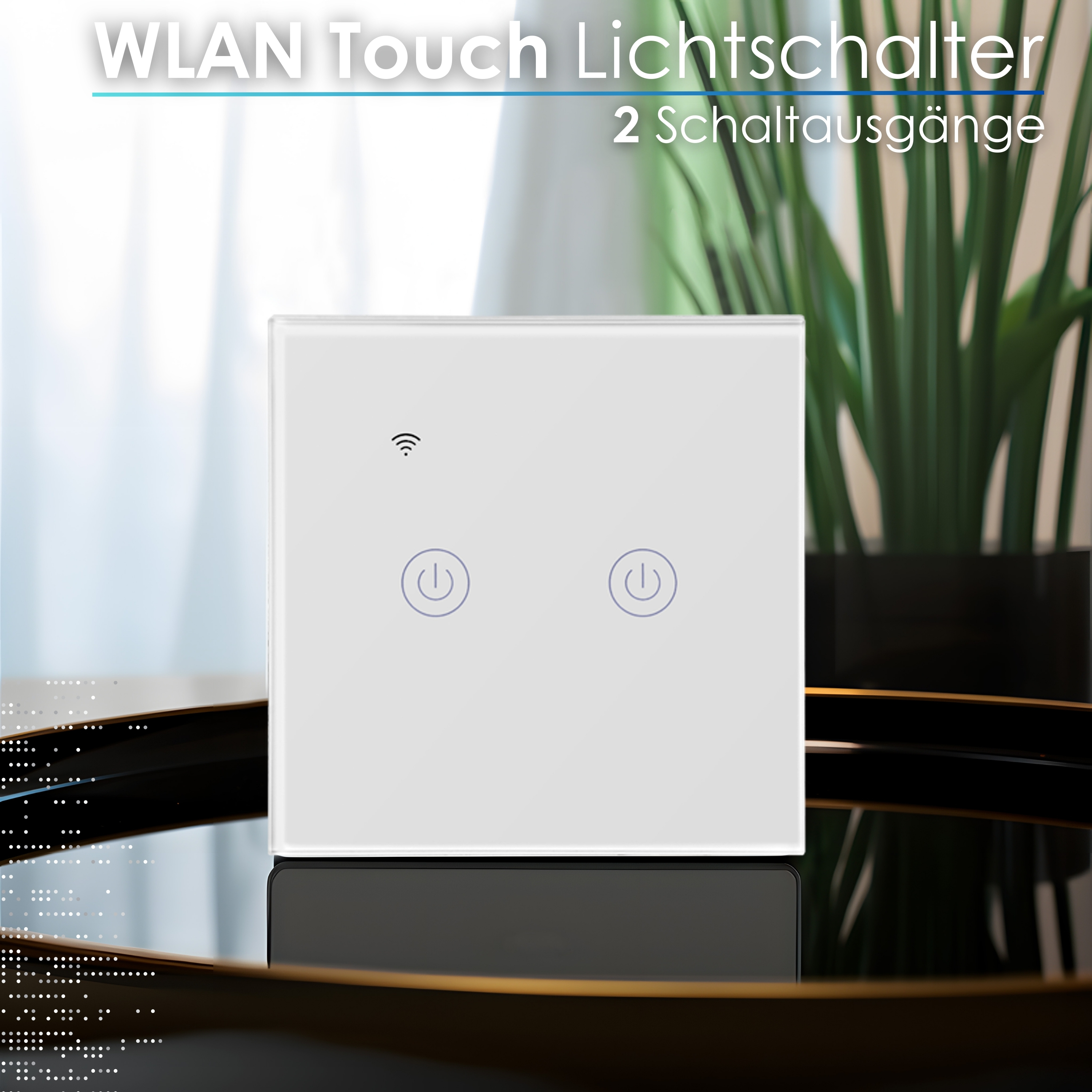 Echos Eco-4151 2er WLAN Touch-Lichtschalter