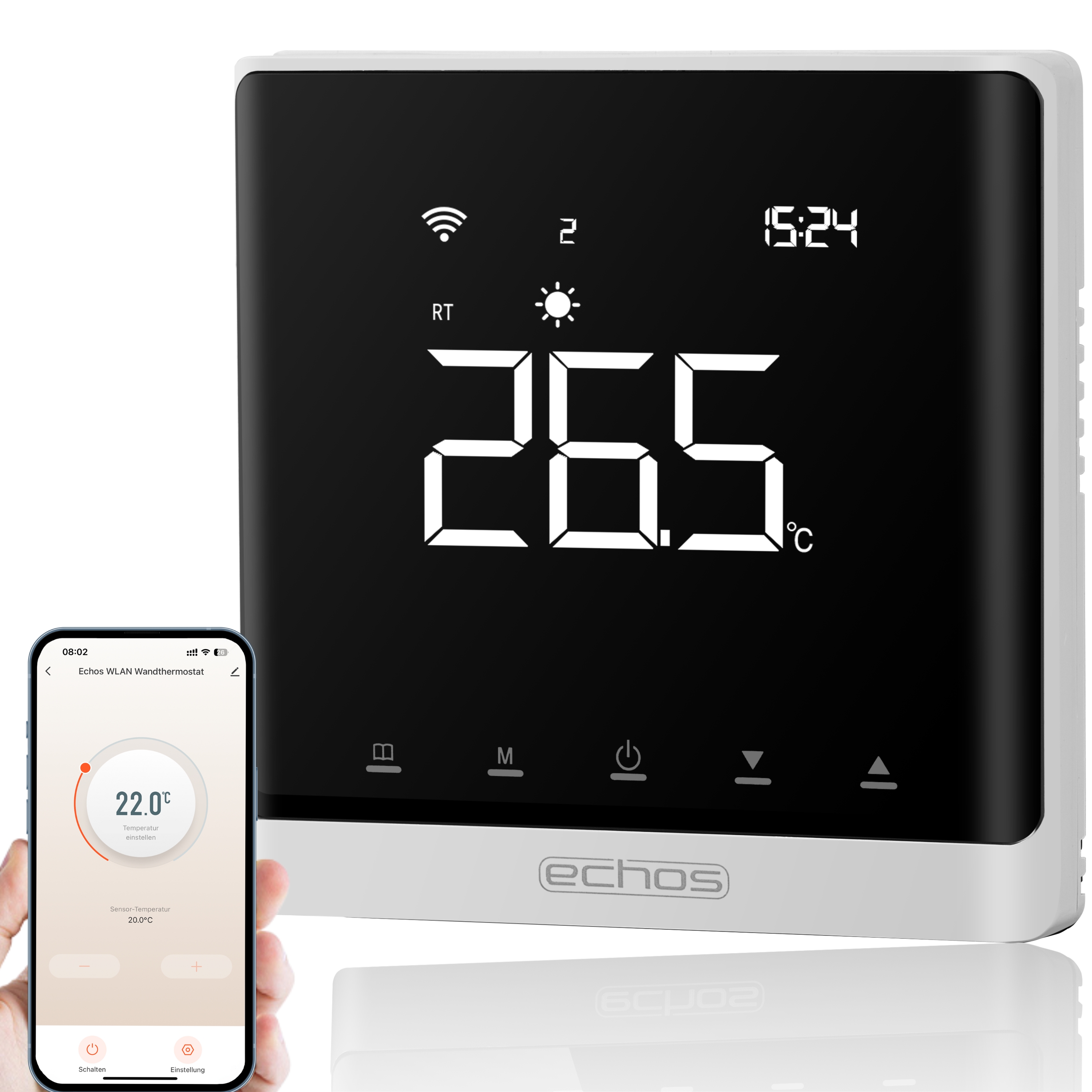 Echos Eco-4180 Smart Wandthermostat Weiß