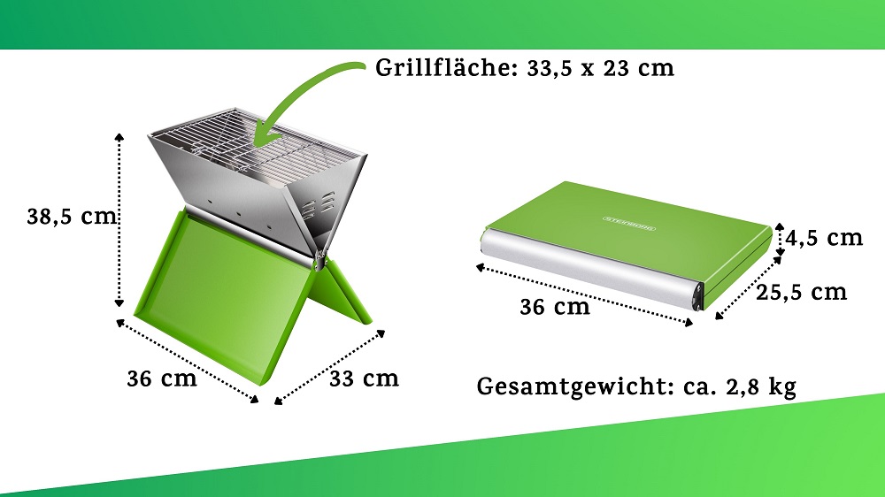 Steinborg SB-8161 Klappgrilll Grün