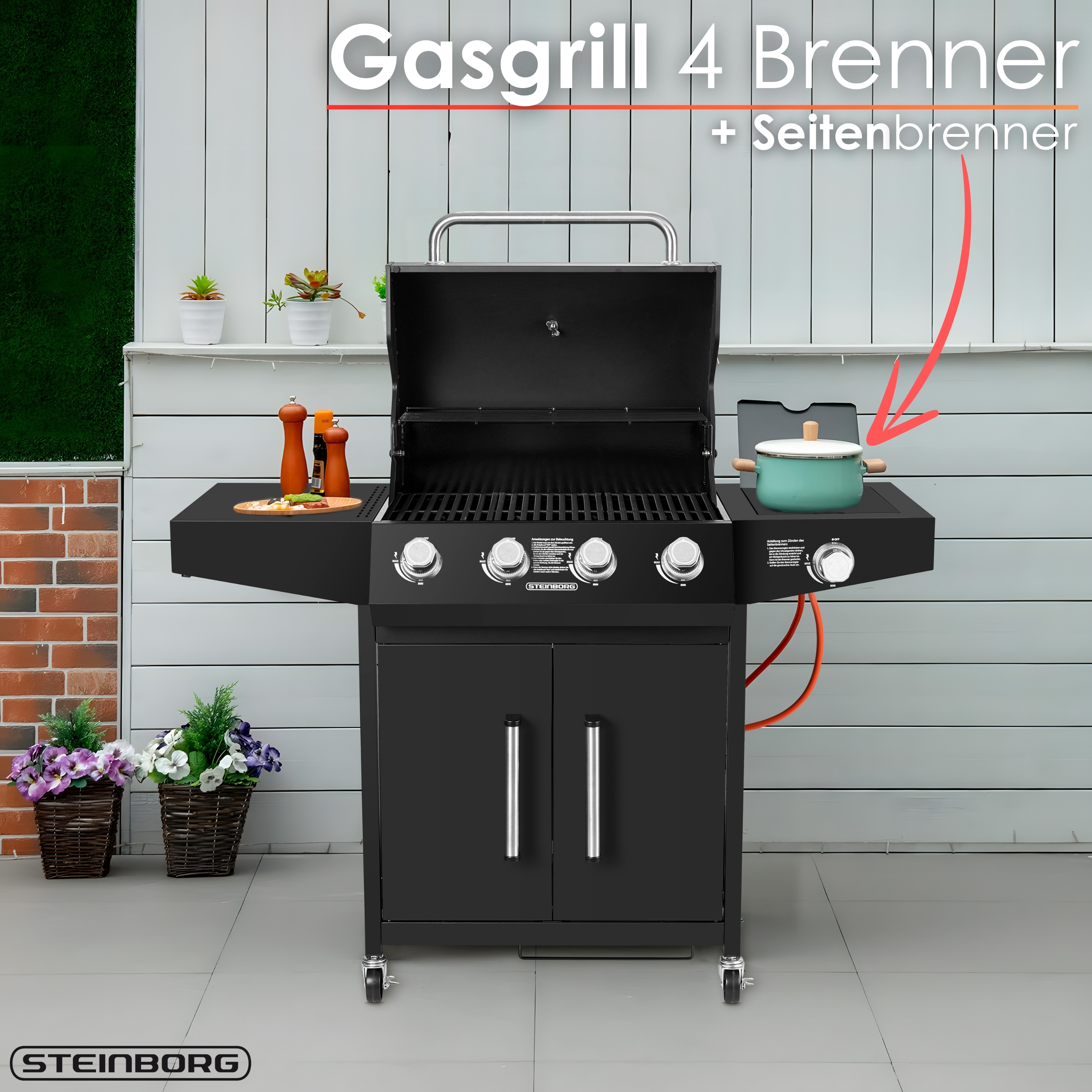 Steinborg SB-8180 Gasgrill 4 Brenner