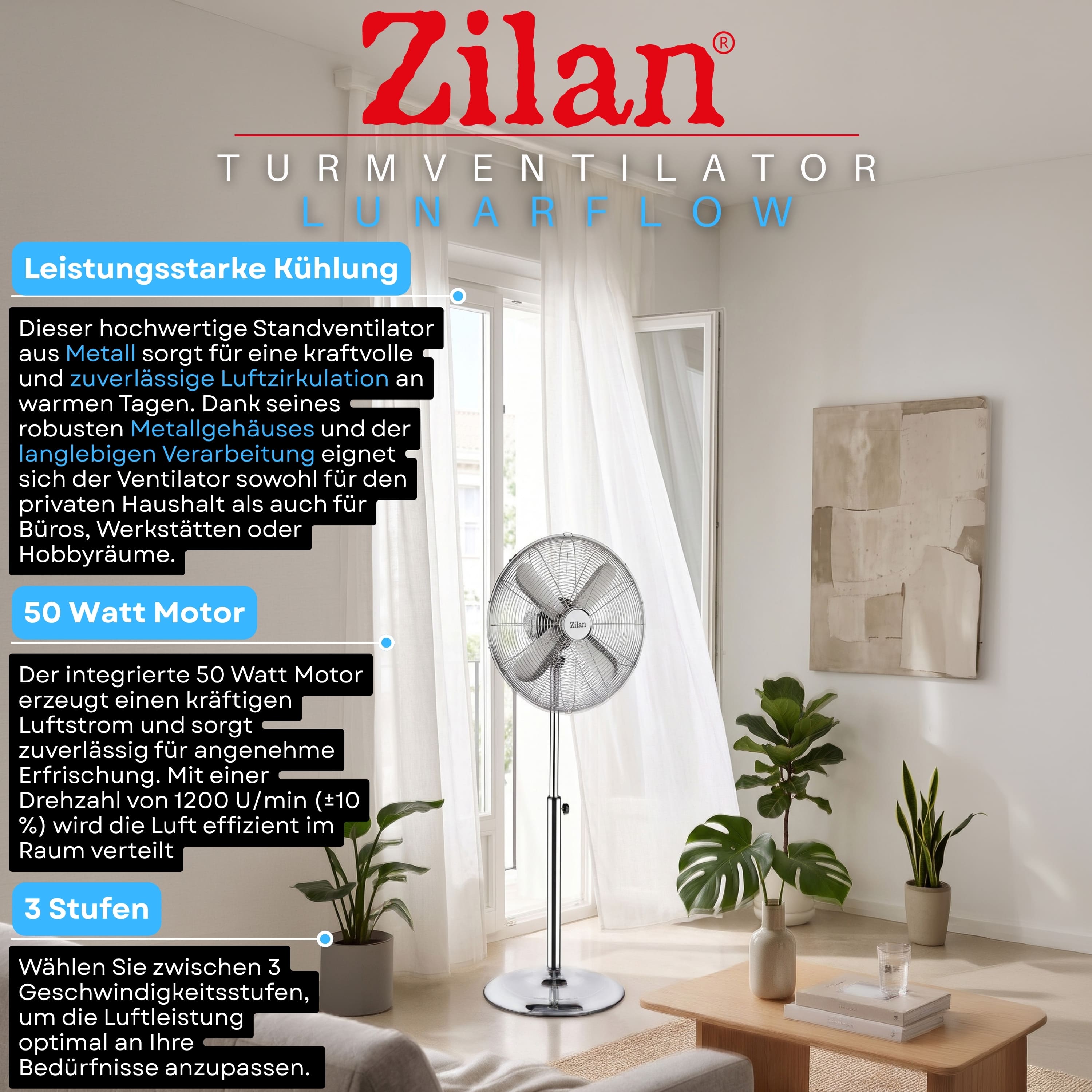 Zilan ZLN-1112 Standventilator