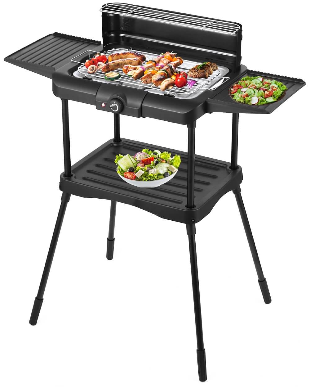 Steinborg 2in1 elektrischer Standgrill große Ablageflächen 2.000 Watt