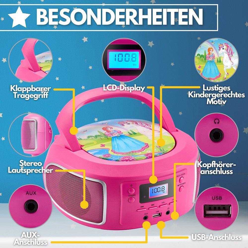 Cyberlux CL-960 CD-Player Pink Cyberlux CL-960 CD-Player Pink