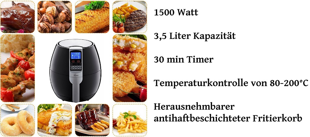 Zilan ZLN-3604 Heißluftfritteuse