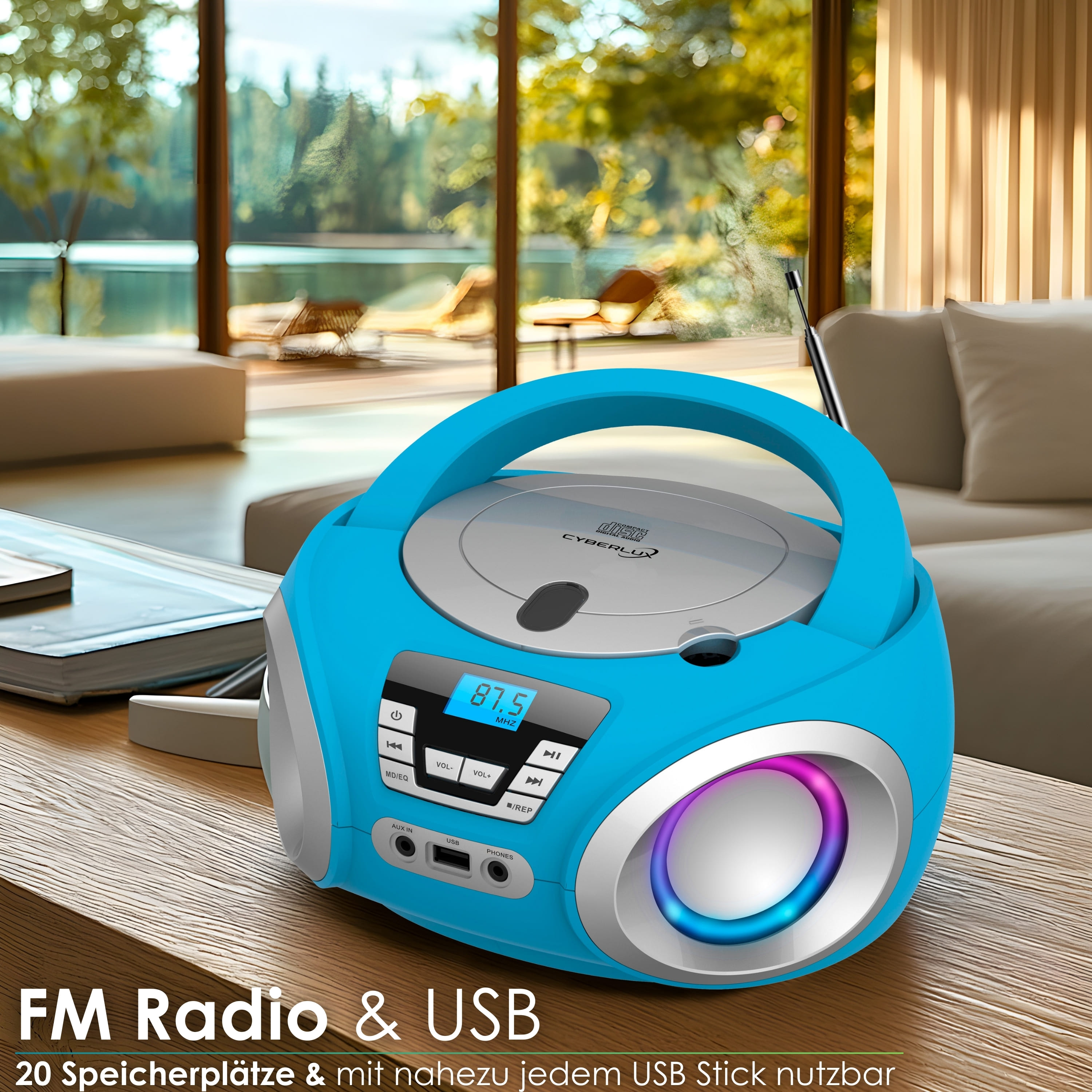 Cyberlux CL-900 CD-Player Blau