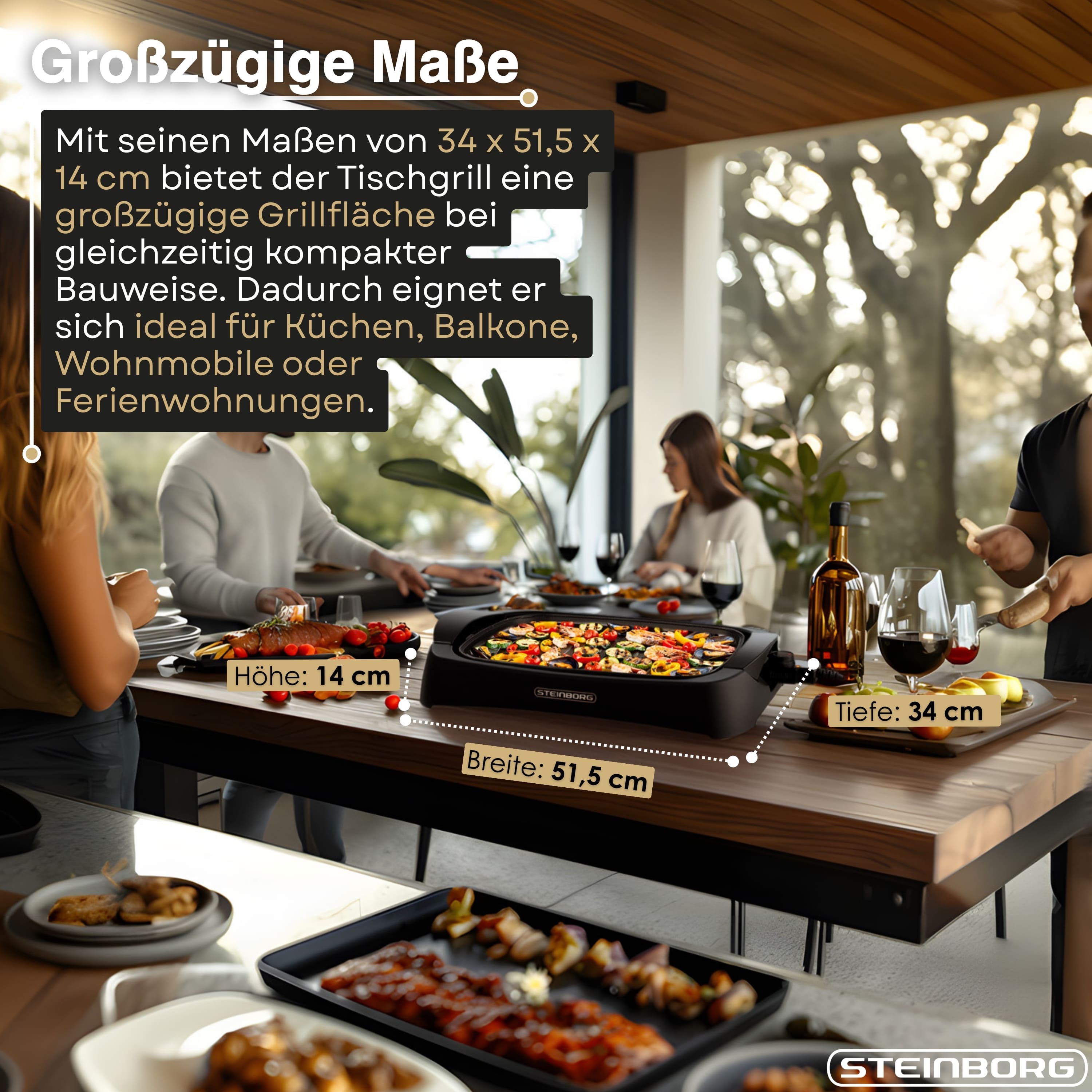 Steinborg SB-2160 Tischgrill