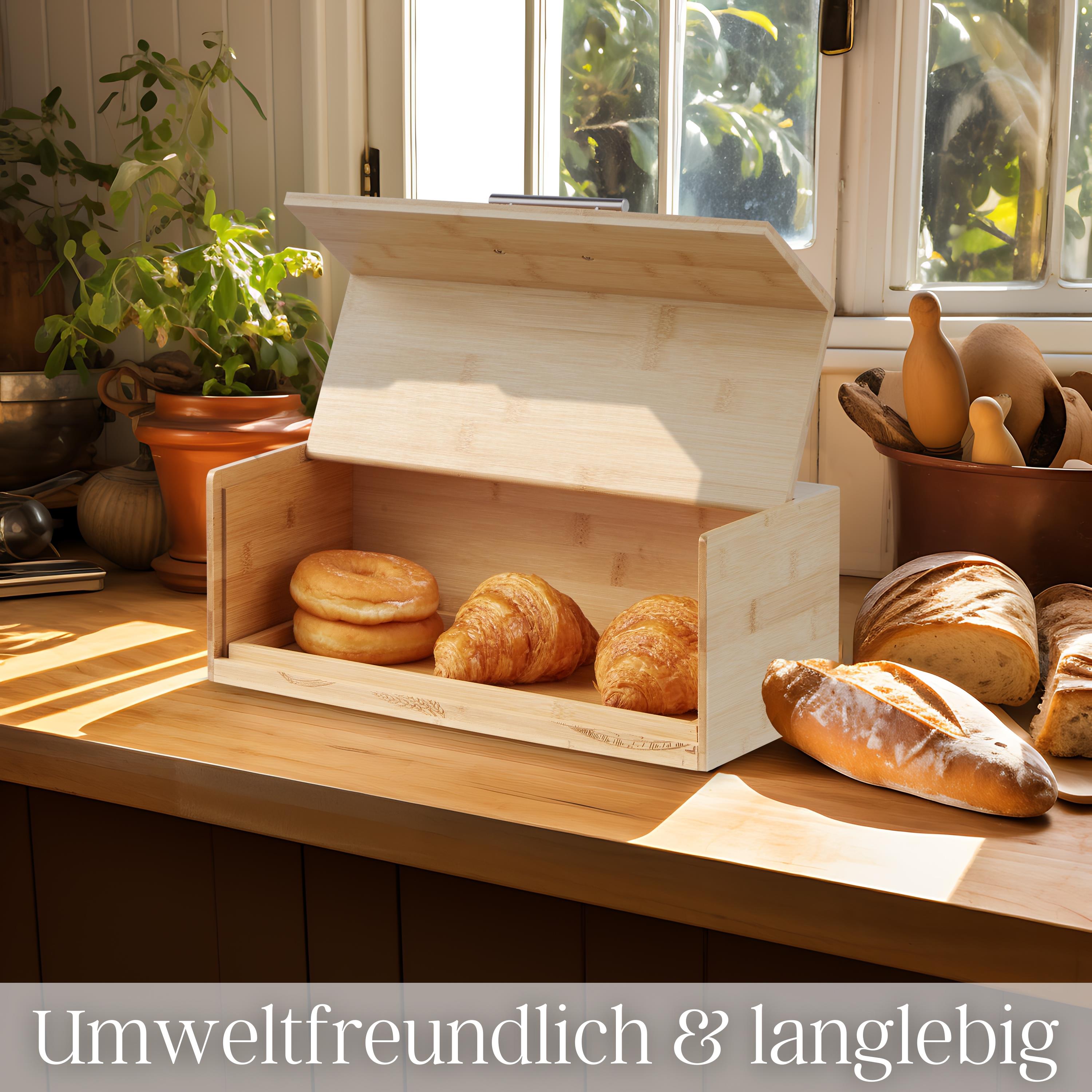 Ecosa Brotbox aus nachhaltigem Bambus Brotkasten