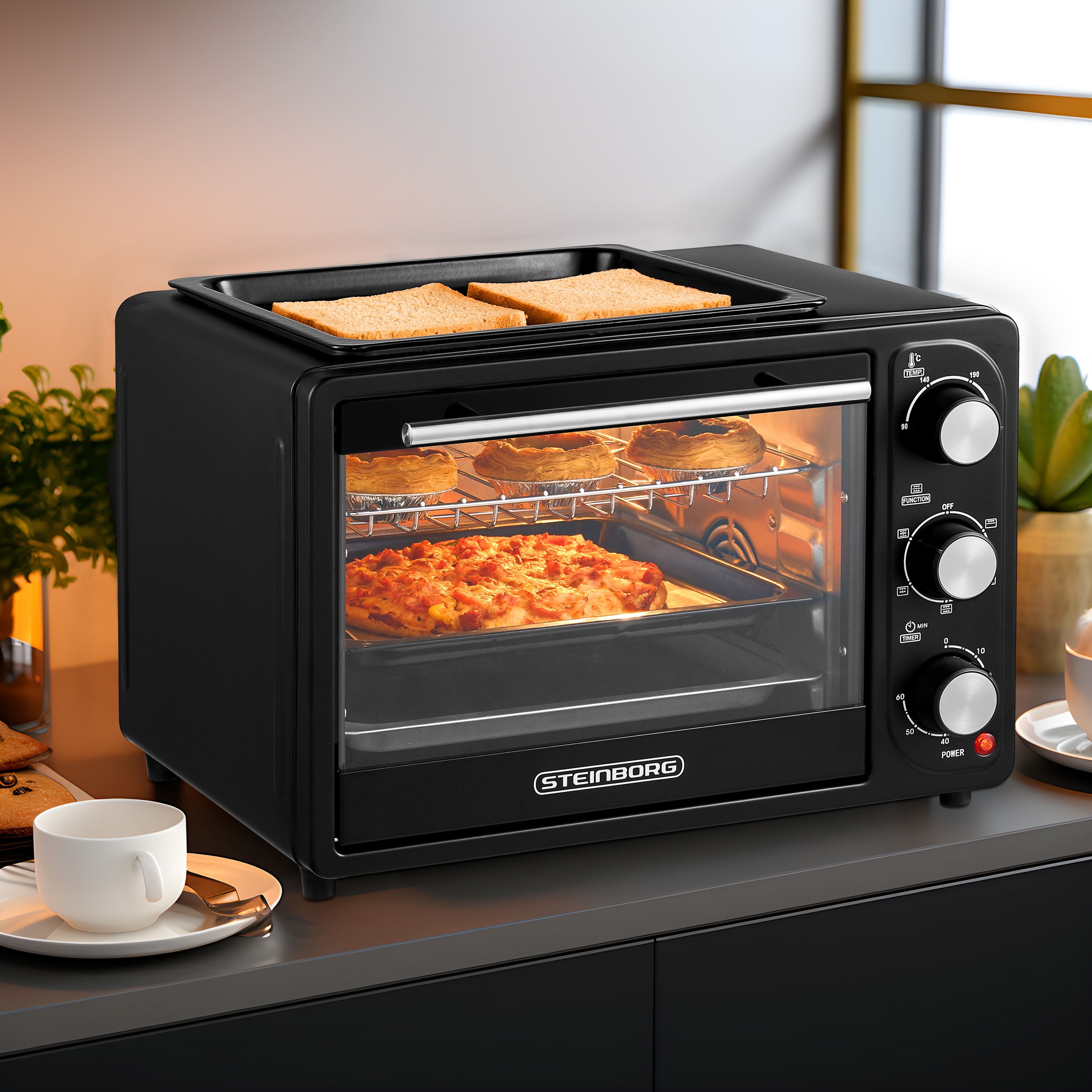 Steinborg SB-3001 Backofen 20 Liter schwarz Steinborg SB-3001 Backofen 20 Liter schwarz