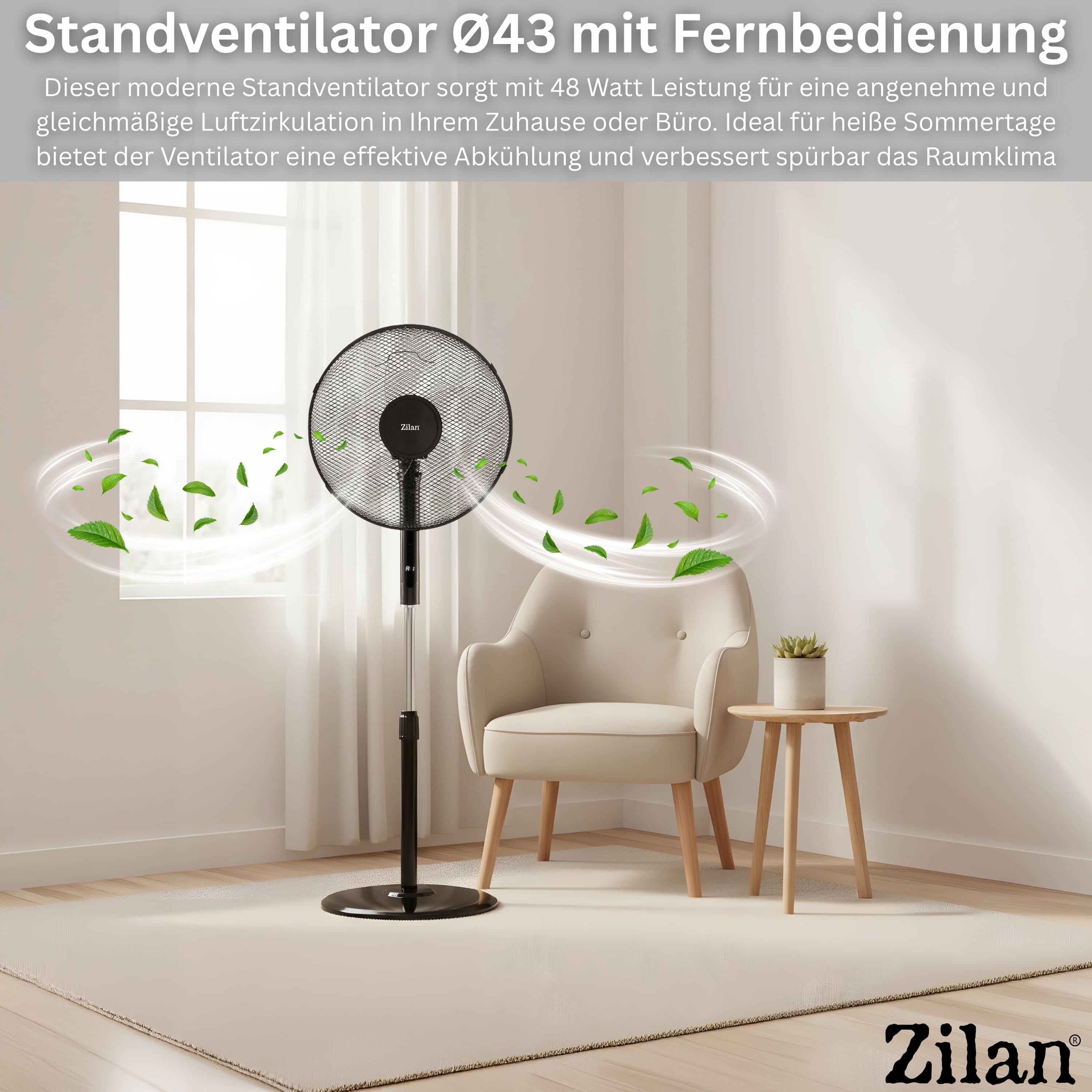 Zilan ZLN-4642 Standventilator Ø43 cm
