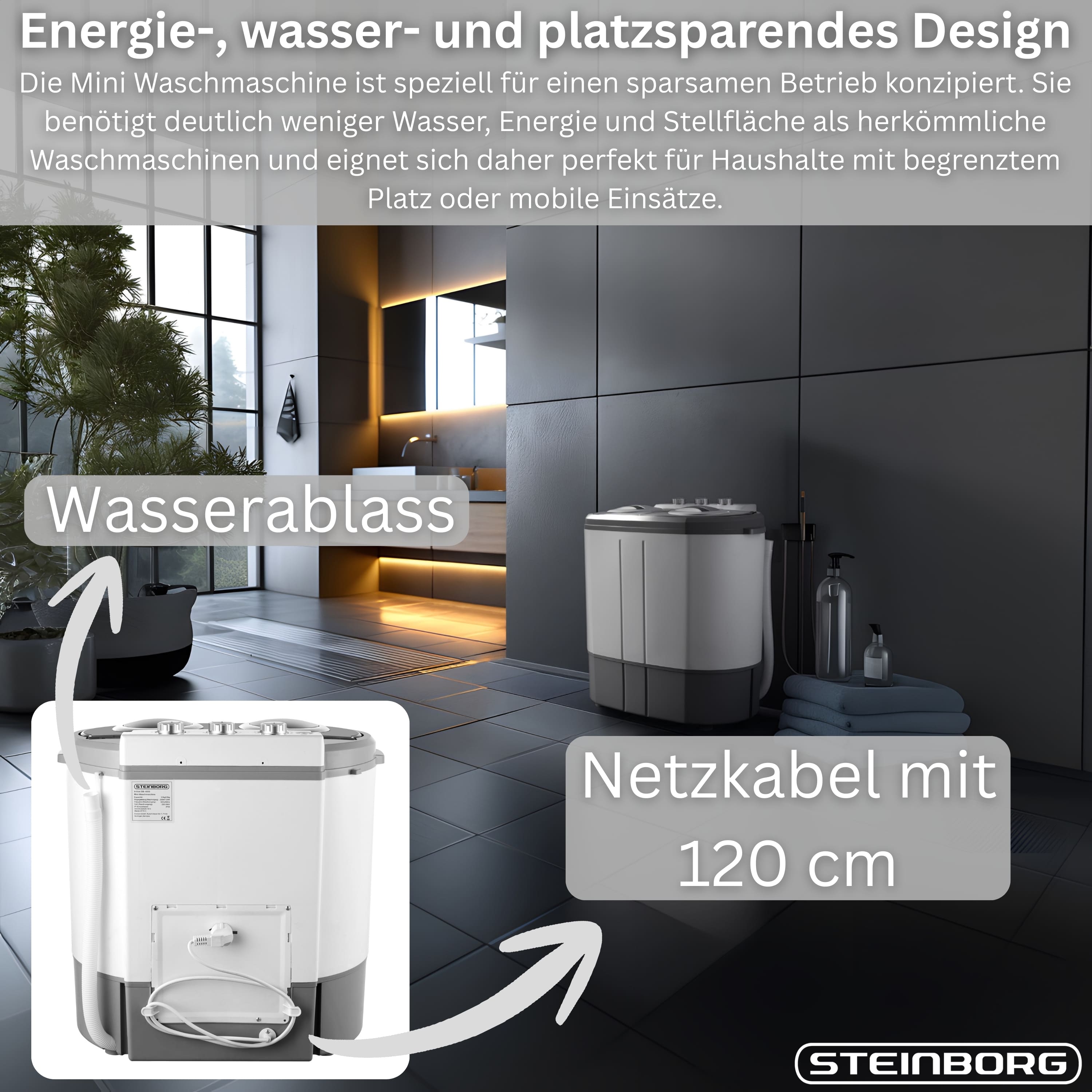 Steinborg SB-4005 Mini Waschmaschine