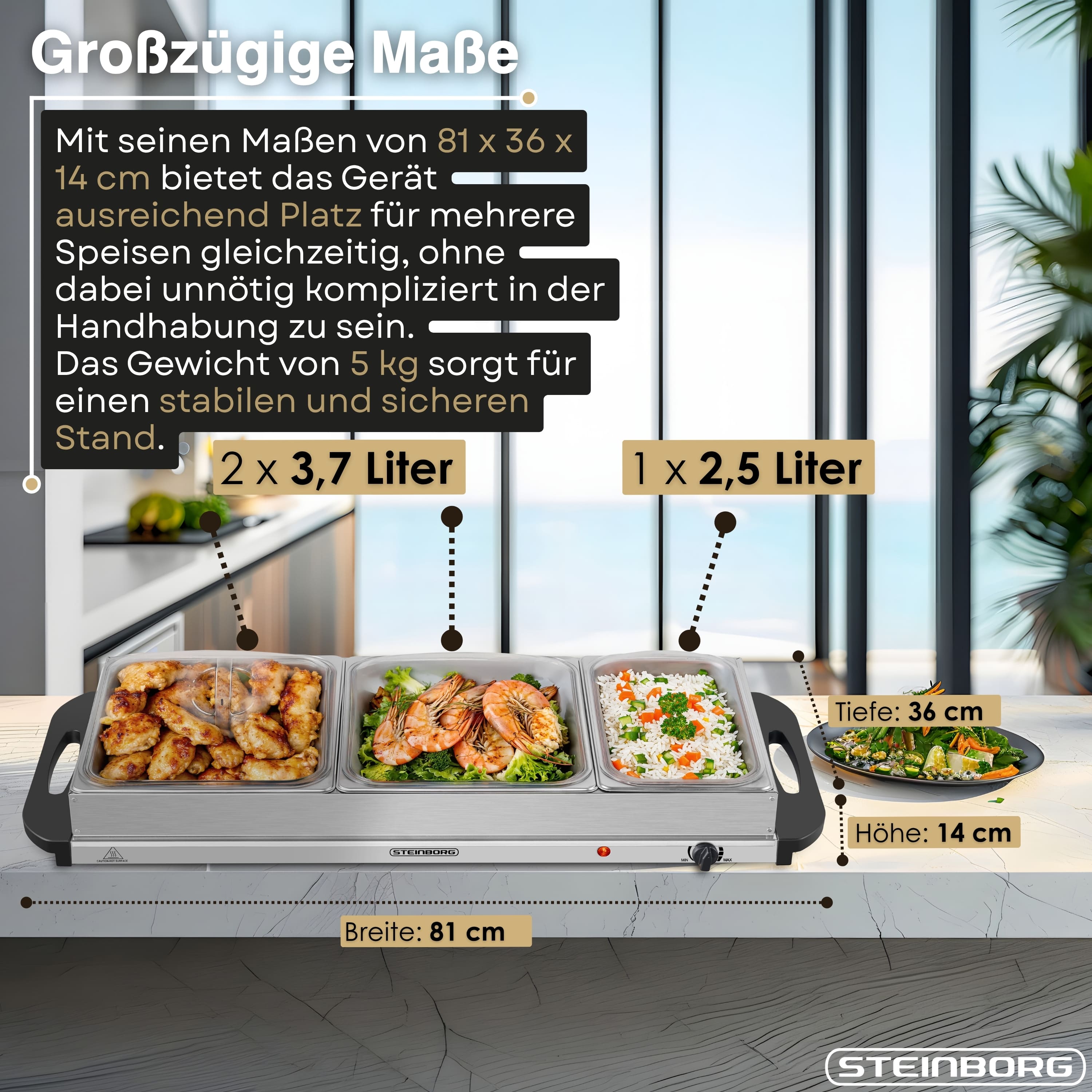 Steinborg SB-6024 Buffetwärmer
