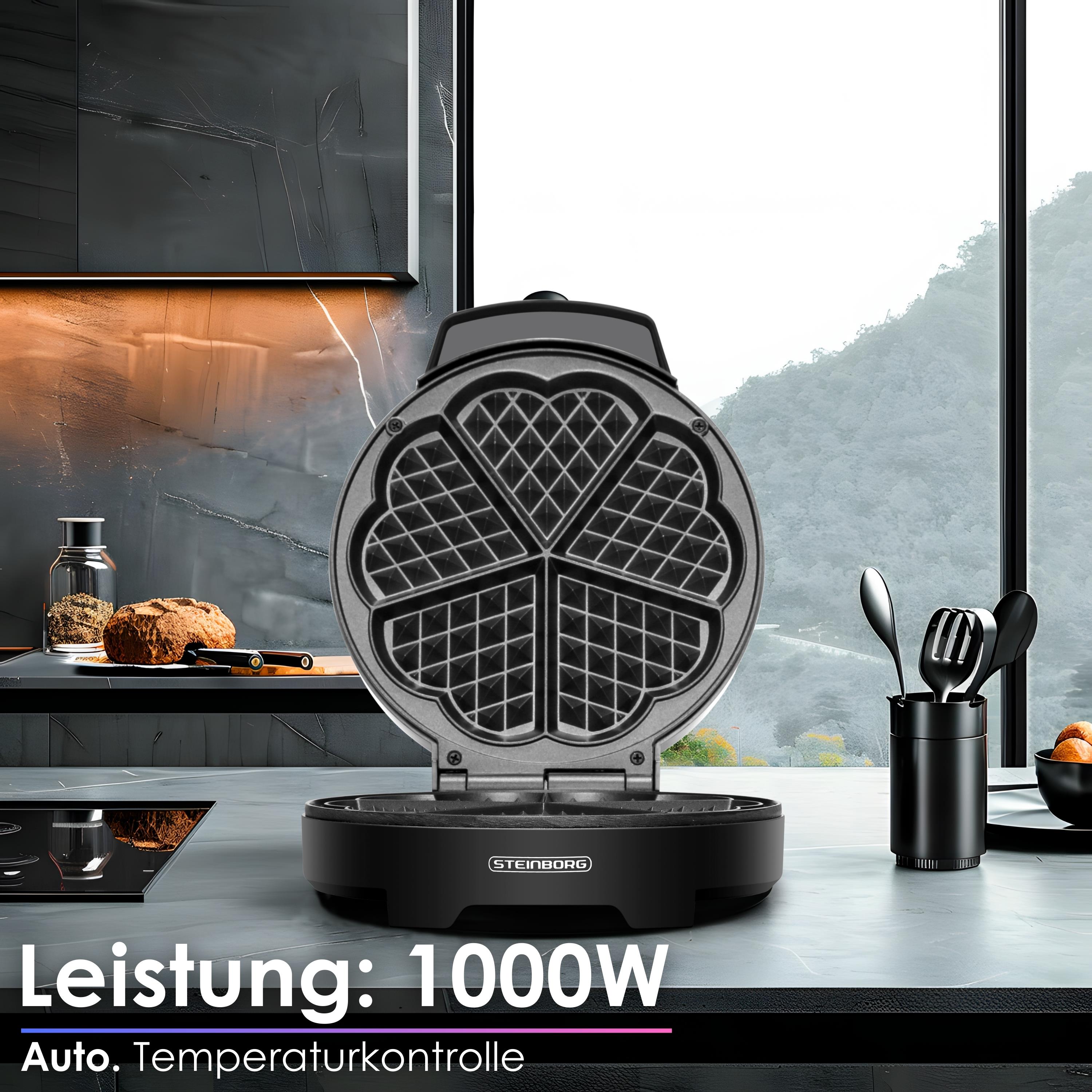 Steinborg SB-2050 Waffeleisen für klassische Herzwaffeln