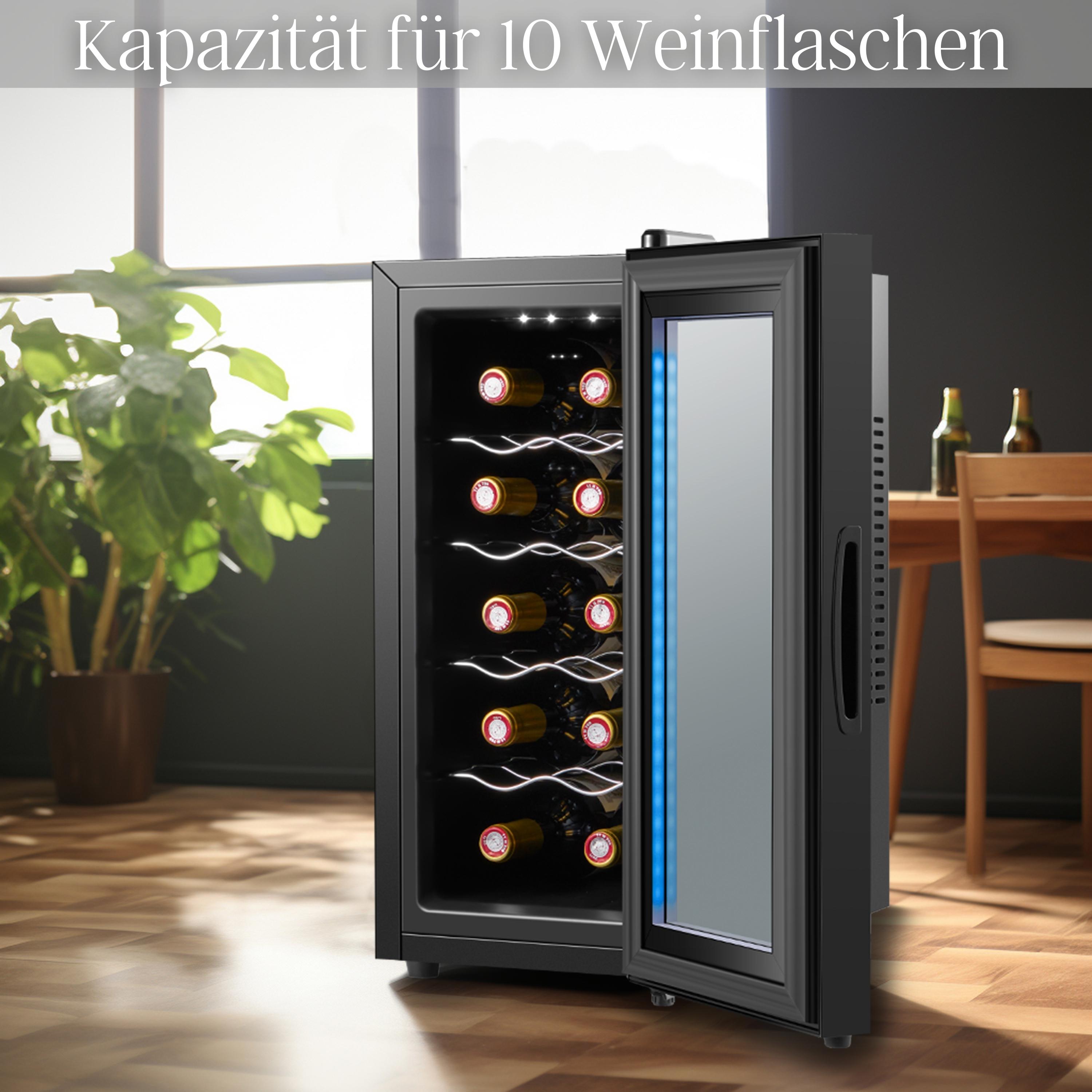 Echos Weinkühler 28 Liter | 10 Flaschen | Glastür
