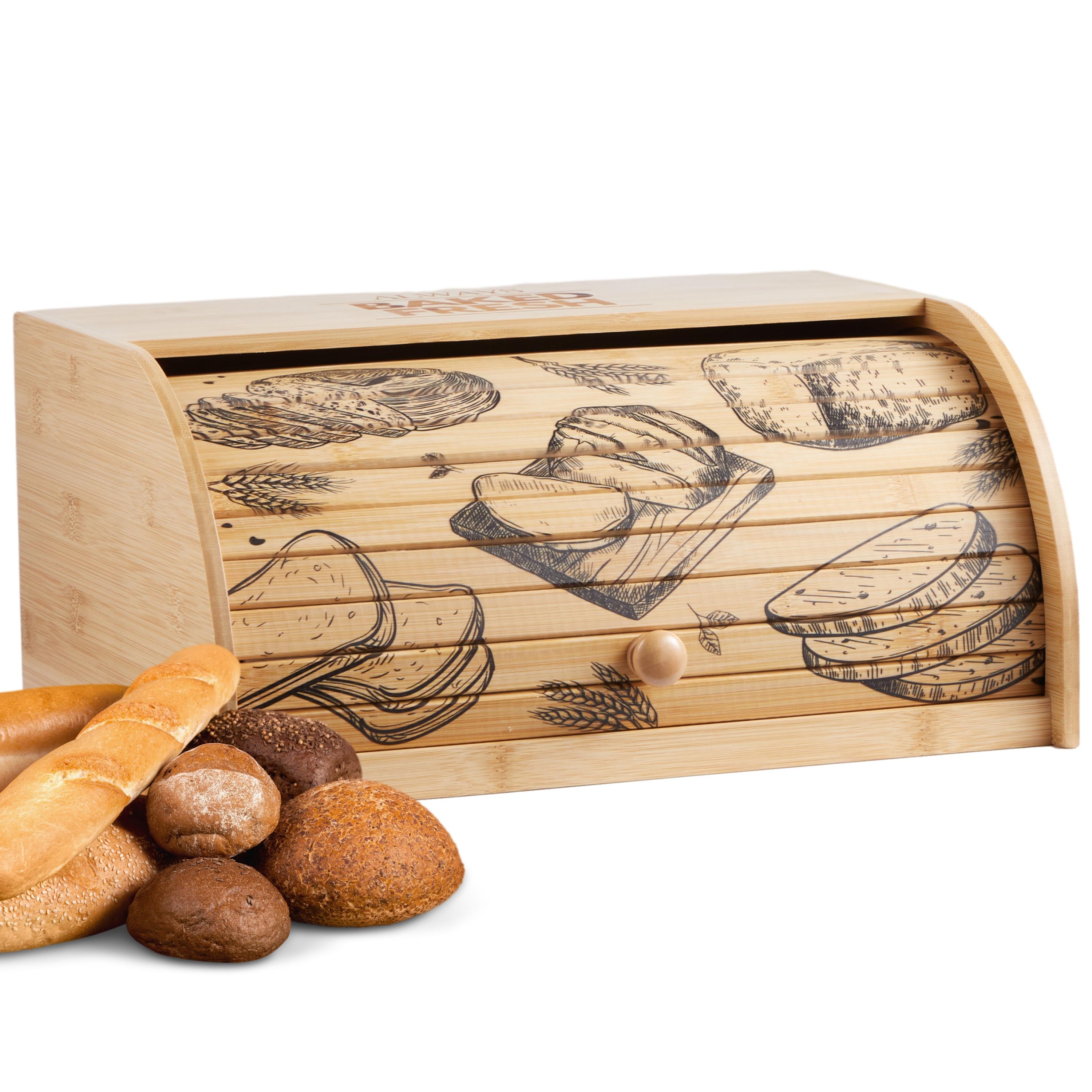 Ecosa Brotbox mit Rolldeckel aus nachhaltigem Bambus