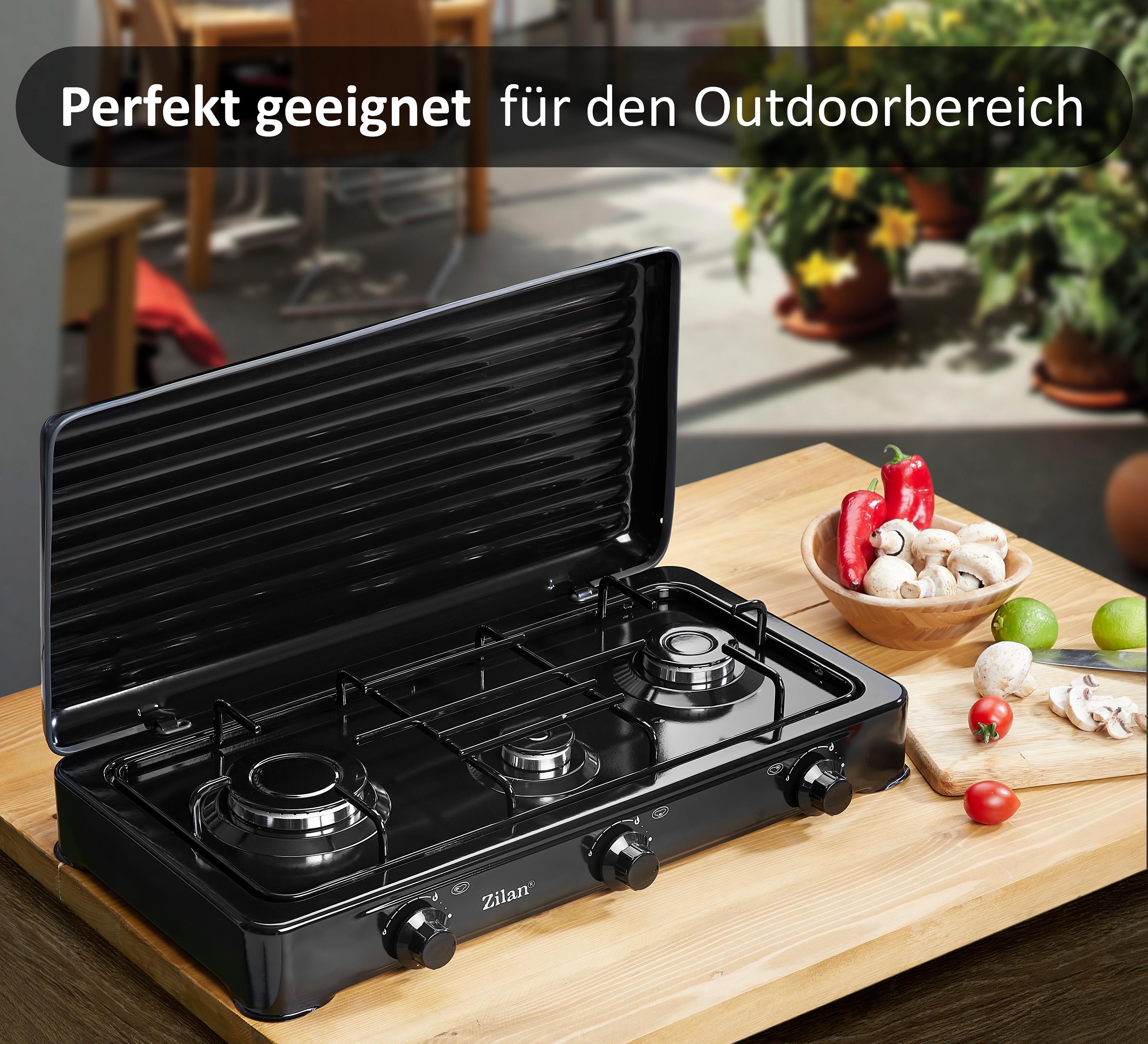 Zilan ZLN-0032 Gaskocher 3-Flammig Schwarz