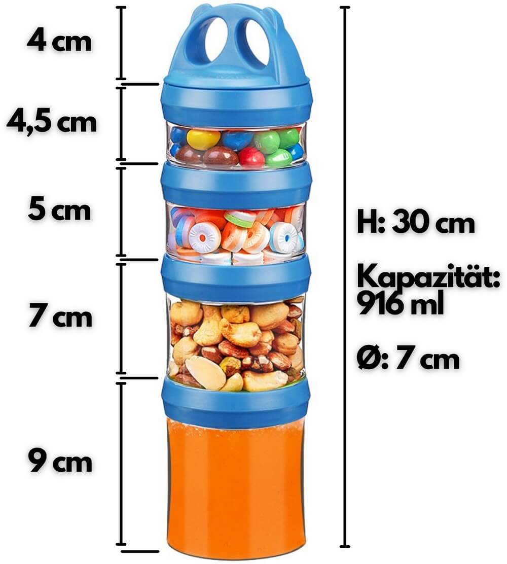 Ecosa EO-8060 Snack Aufbewahrungsbox Schwarz und Weiß