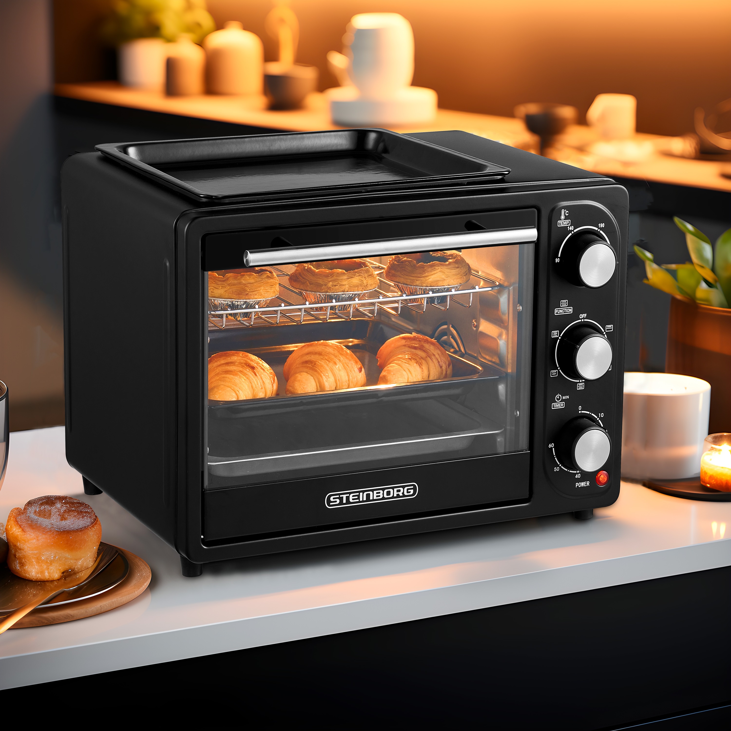 Steinborg SB-3001 Backofen 20 Liter schwarz Steinborg SB-3001 Backofen 20 Liter schwarz