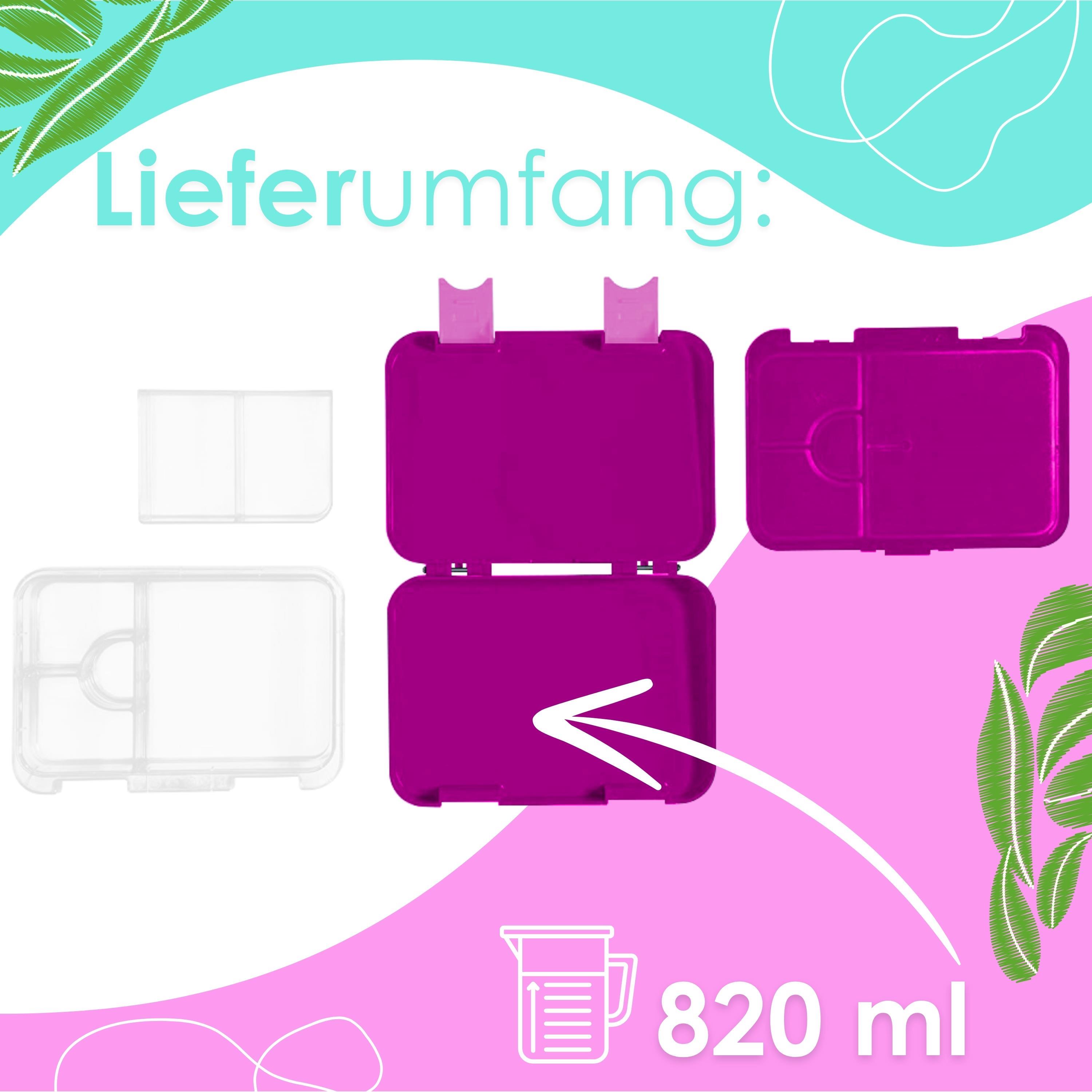 Ecosa yummy buddy Kinder Snackbox mit Fächern Lila