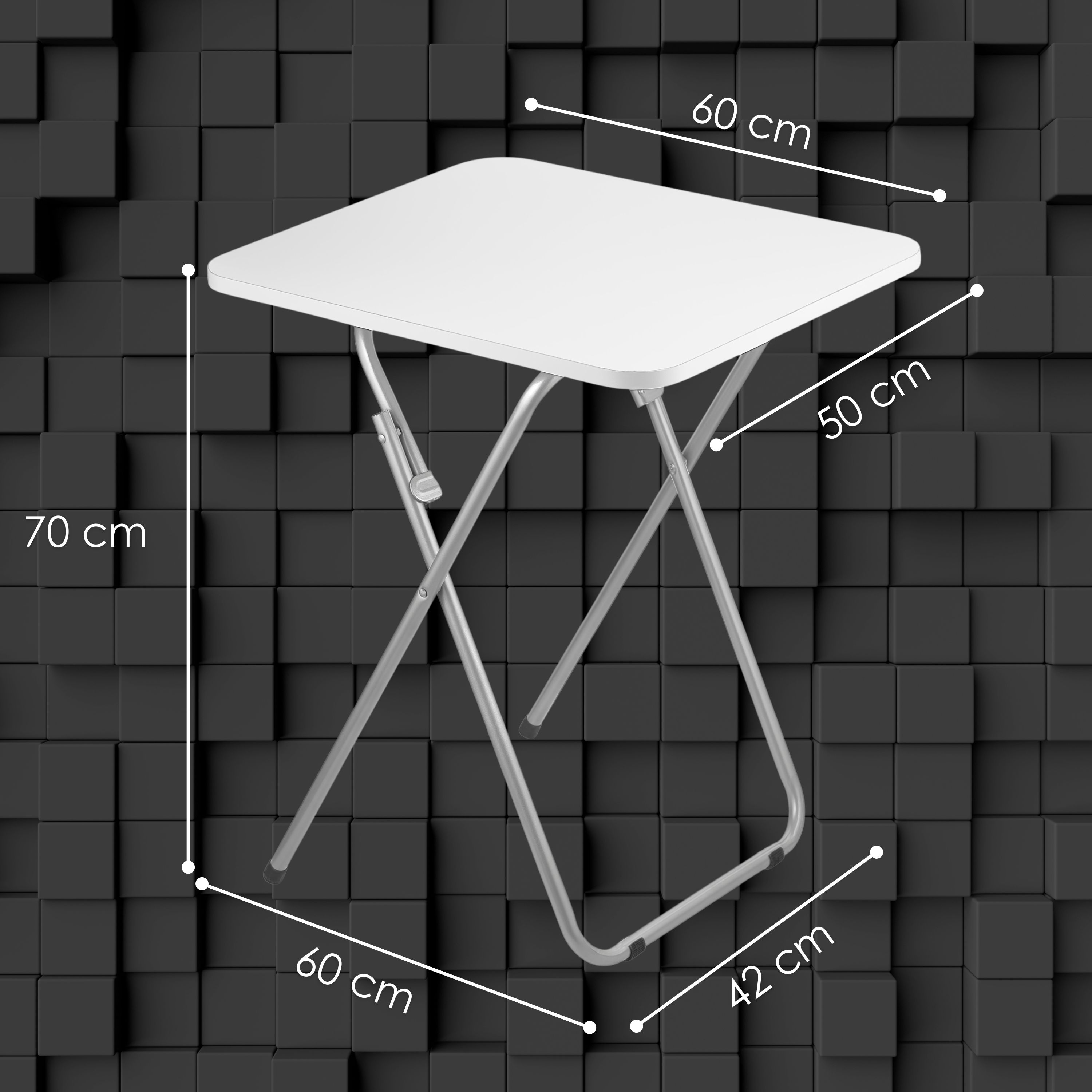 Zilan Faltbarer Tisch Klein Klapptisch stabil Dekortisch Campingtisch