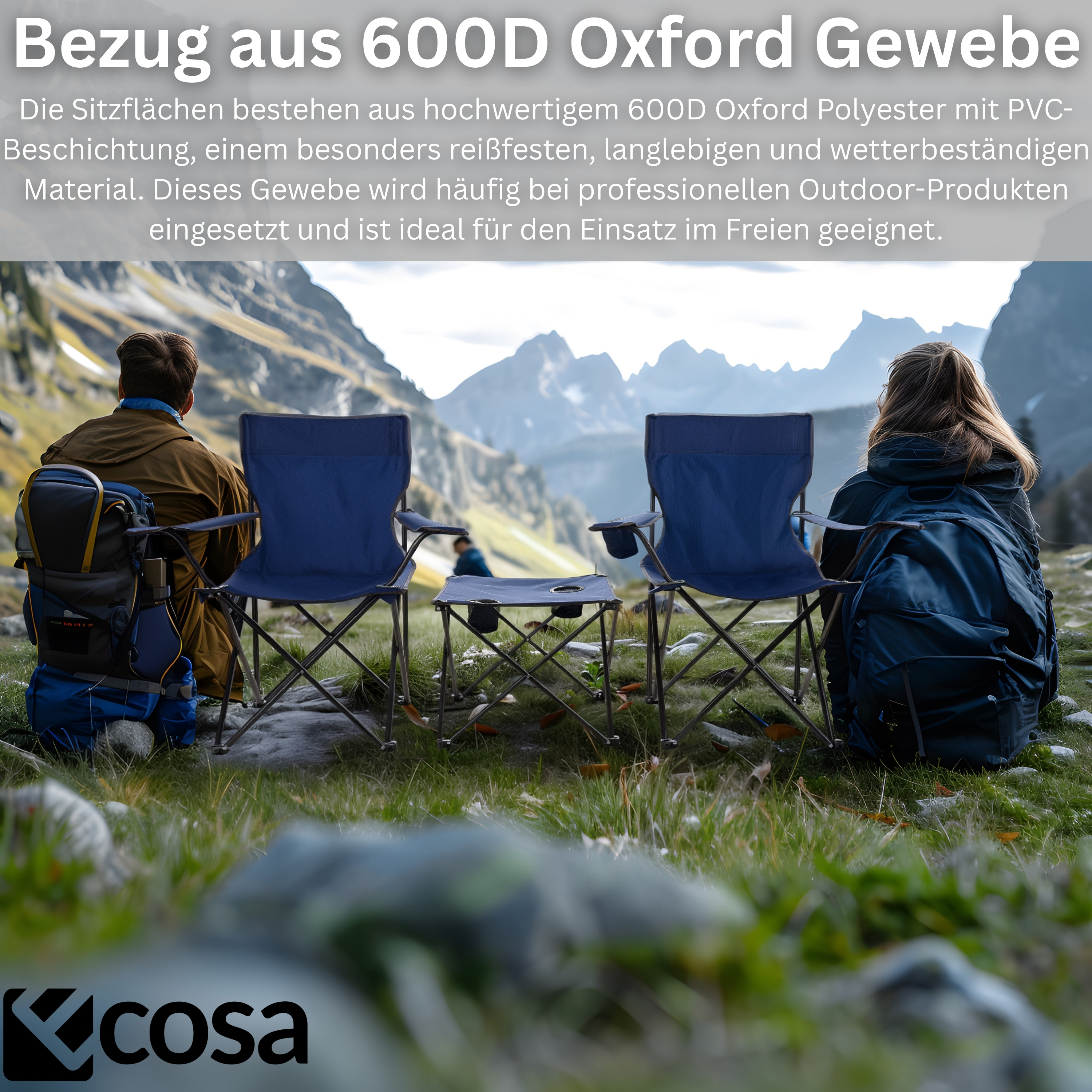 Ecosa EO-5093 Camping Set zwei Stühle und  ein Tisch
