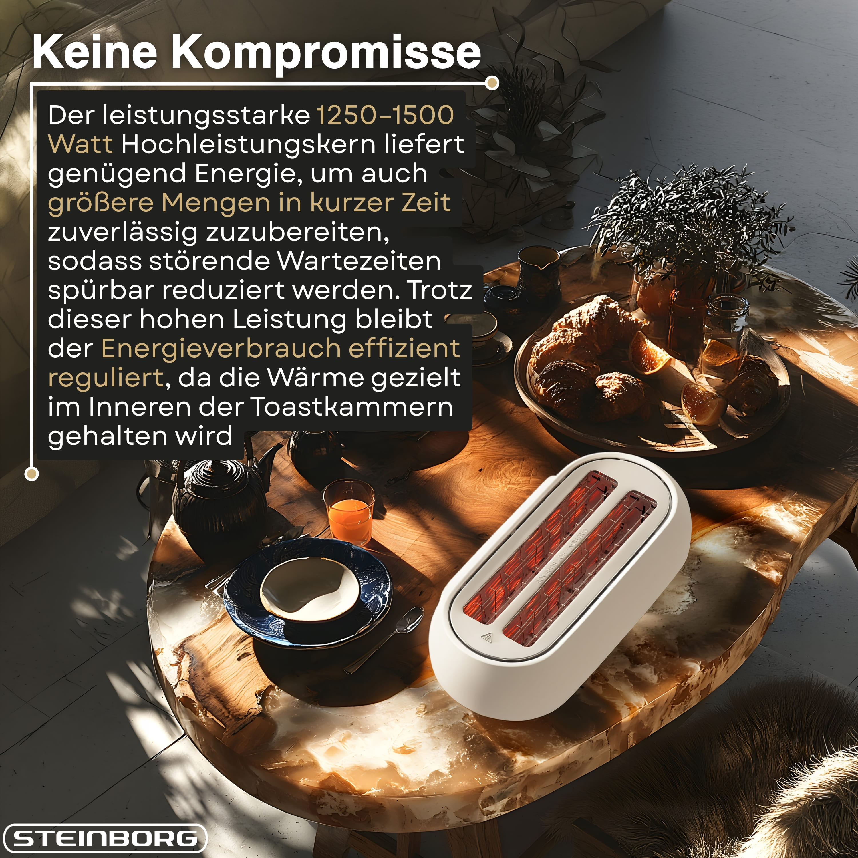 Steinborg SB-2217 Toaster 2 lang Silce