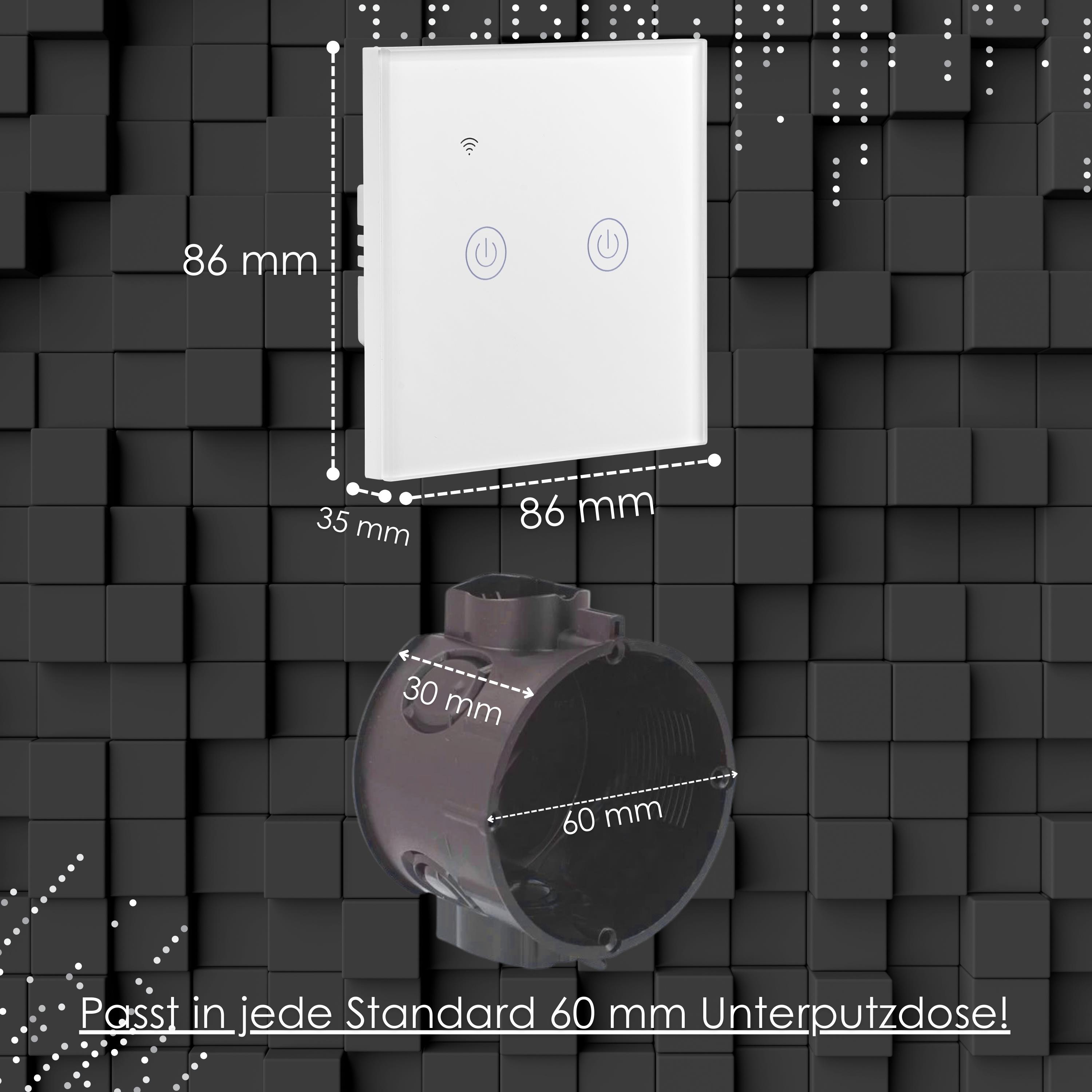 Echos Eco-4151 2er WLAN Touch-Lichtschalter