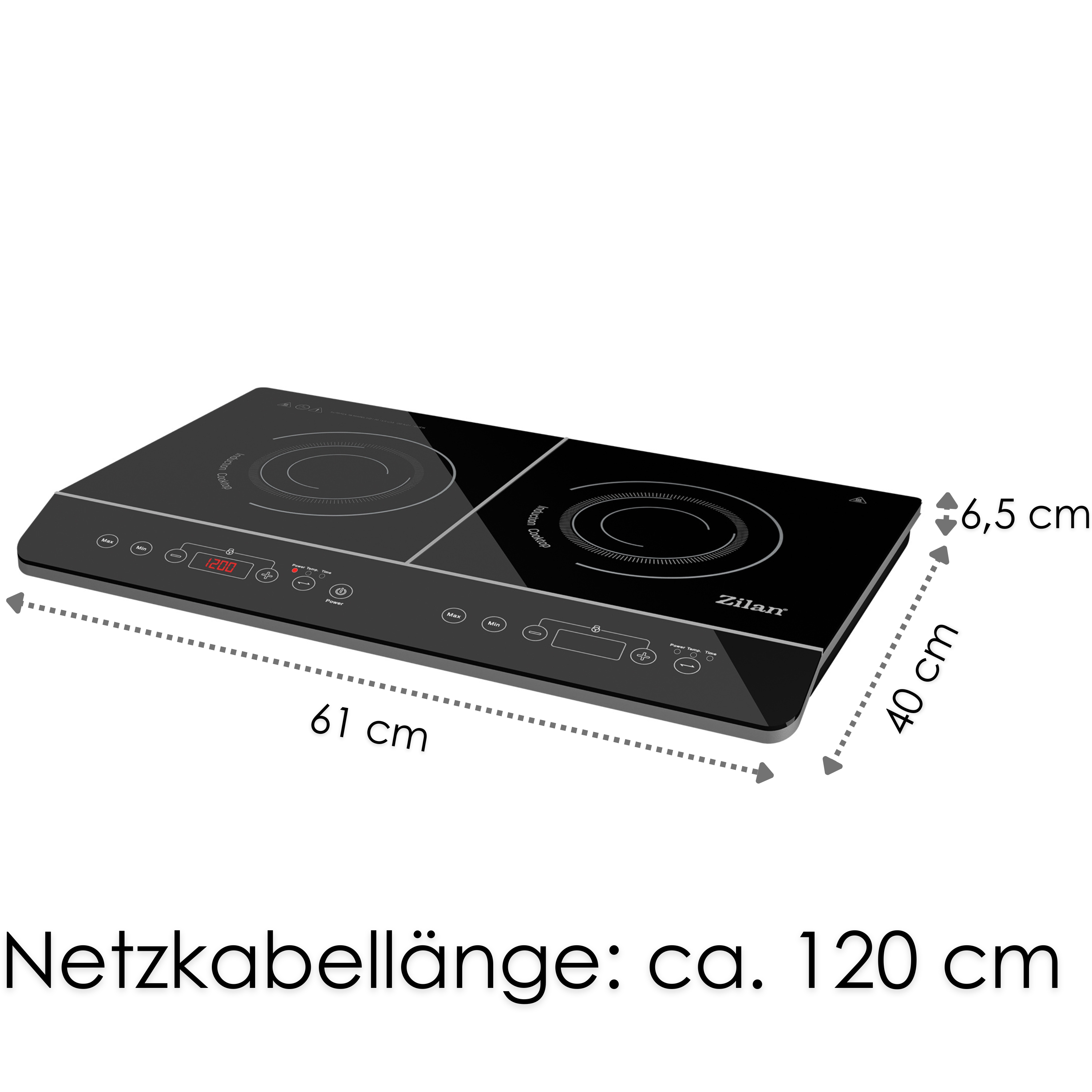 Zilan Doppel Induktionskochfeld | Induktionskochfeld | 3500 Watt
