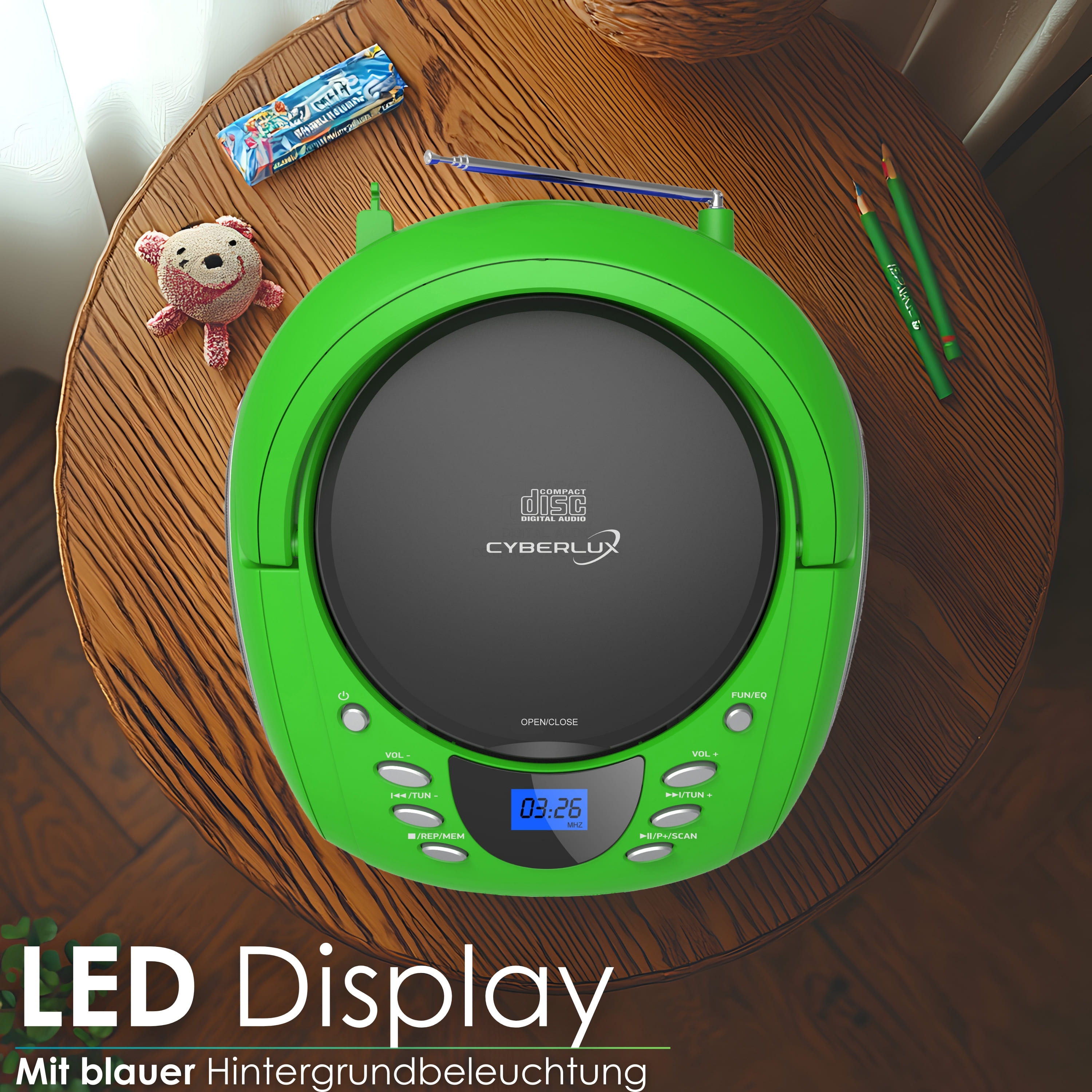 Cyberlux CL-700 CD-Player Grün