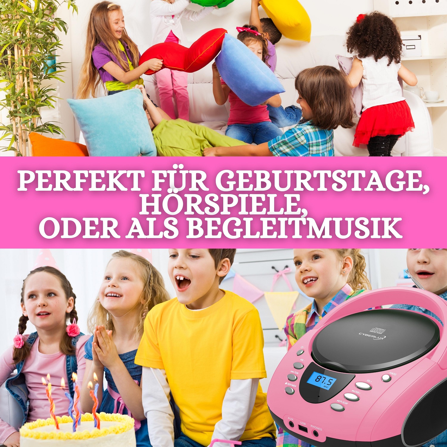 Cyberlux CL-720 CD-Player Pink