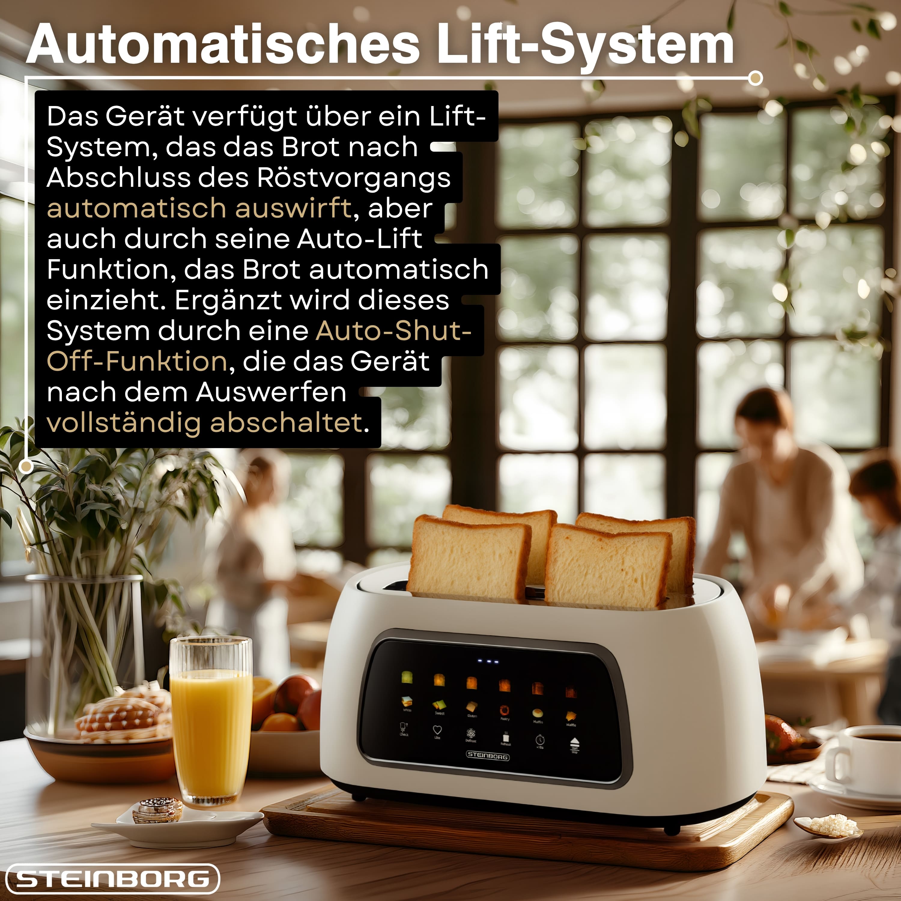Steinborg SB-2217 Toaster 2 lang Silce