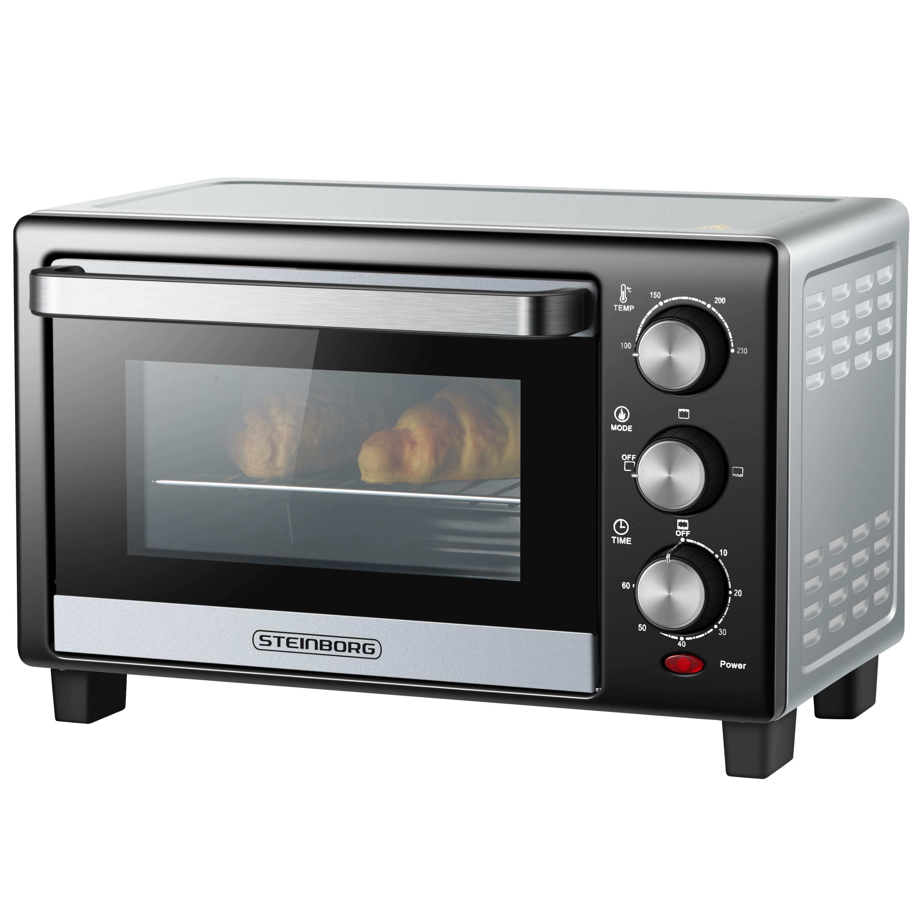 Steinborg Minibackofen 15L | 1200 Watt | 60 min Timer