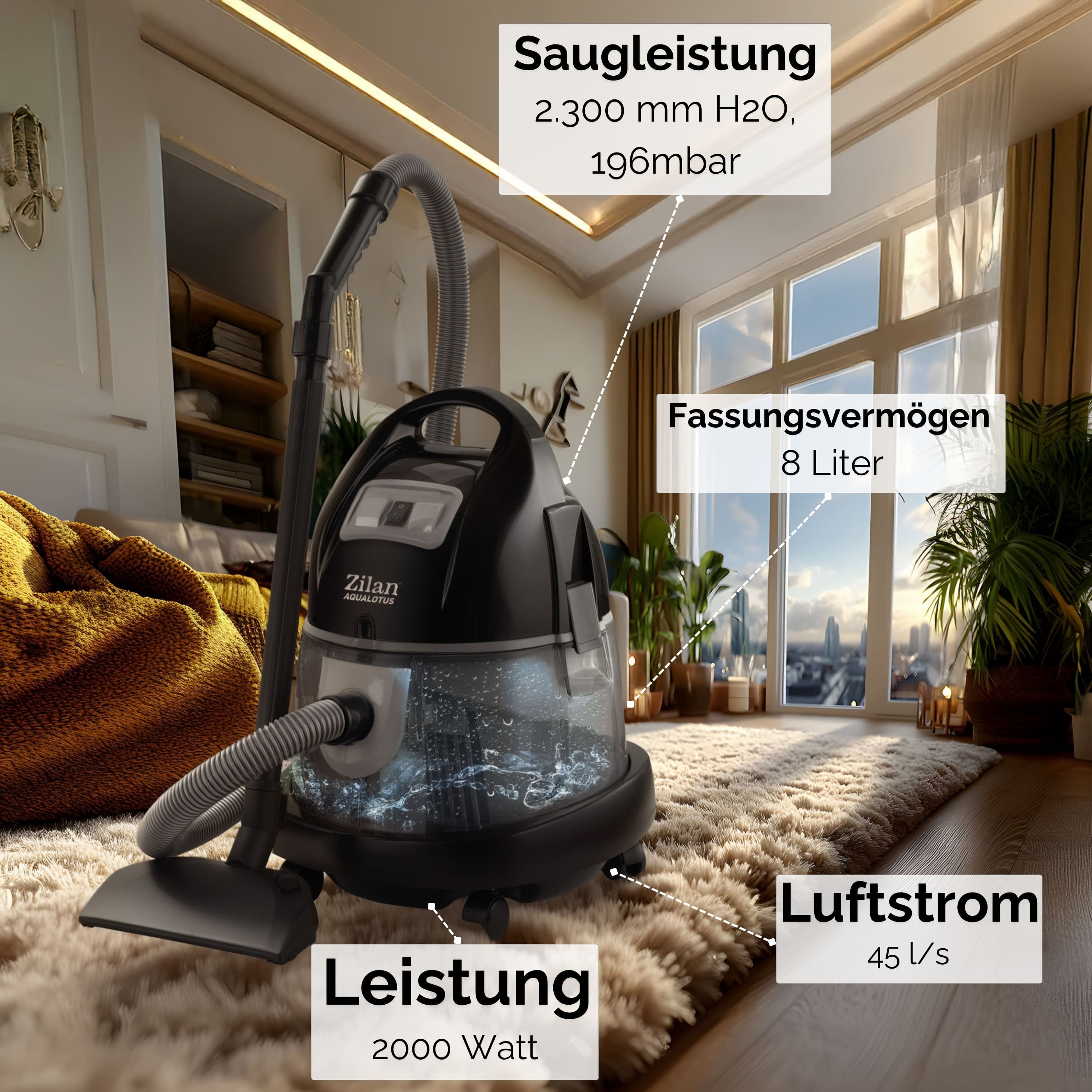 Zilan ZLN-8945 GRAU Wassersauger Zilan ZLN-8945 GRAU Wassersauger
