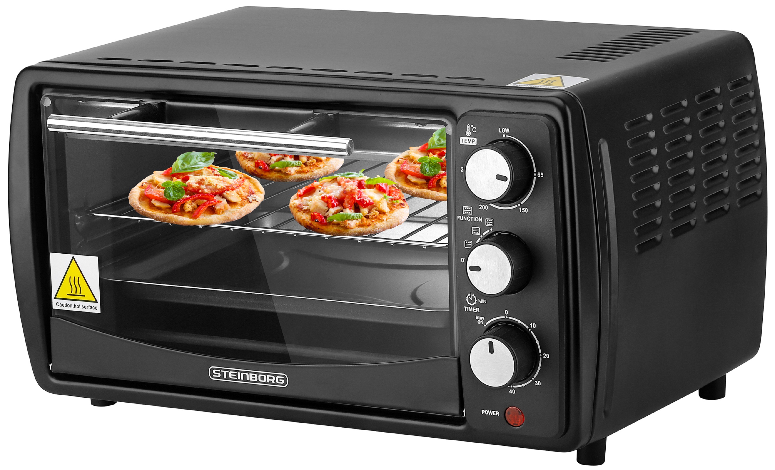 Steinborg SB-3005S SCHWARZ Backofen 13 Liter