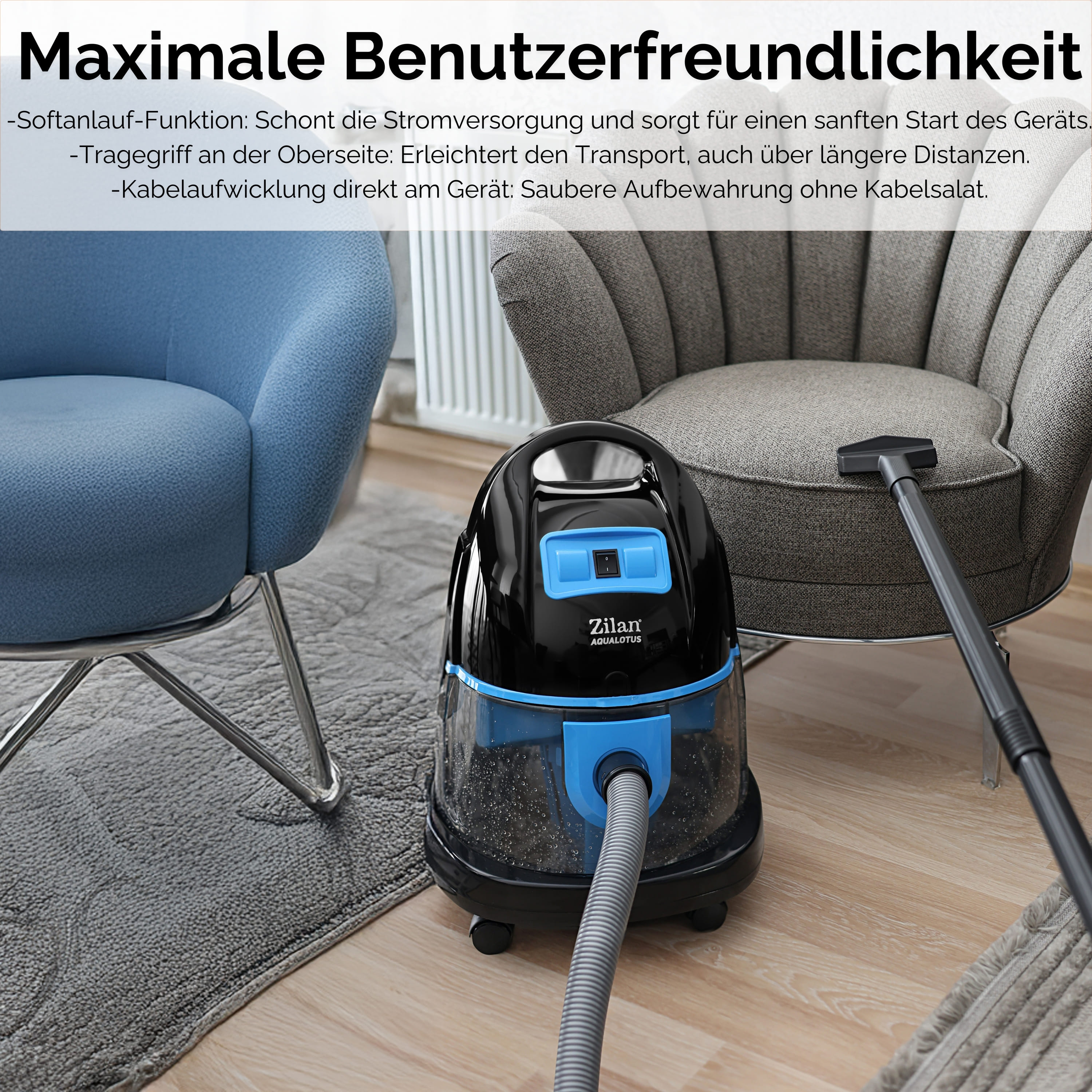 Zilan ZLN-8945 Wassersauger BLAU Zilan ZLN-8945 Wassersauger BLAU