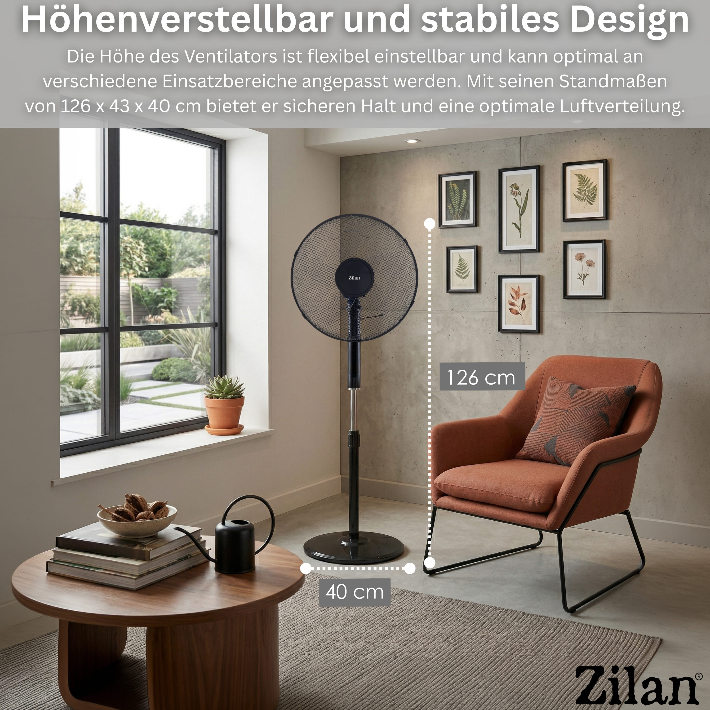 Zilan ZLN-4642 Standventilator Ø43 cm