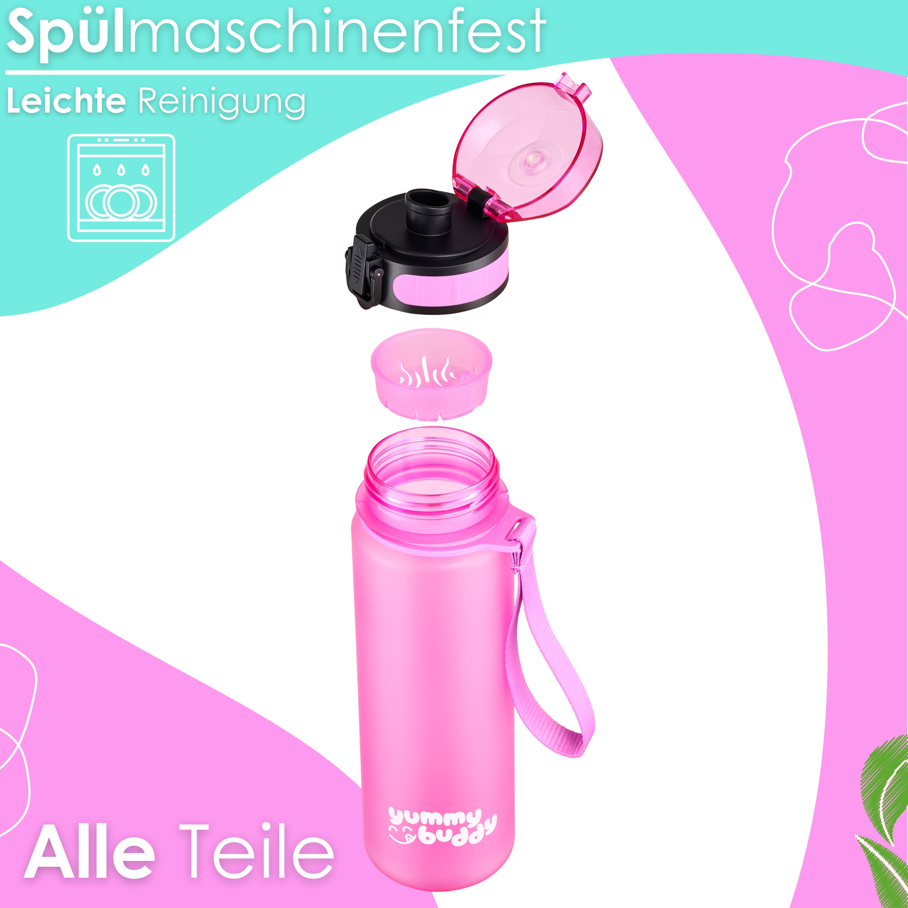 Ecosa EO-8192 Trinkflasche Pink