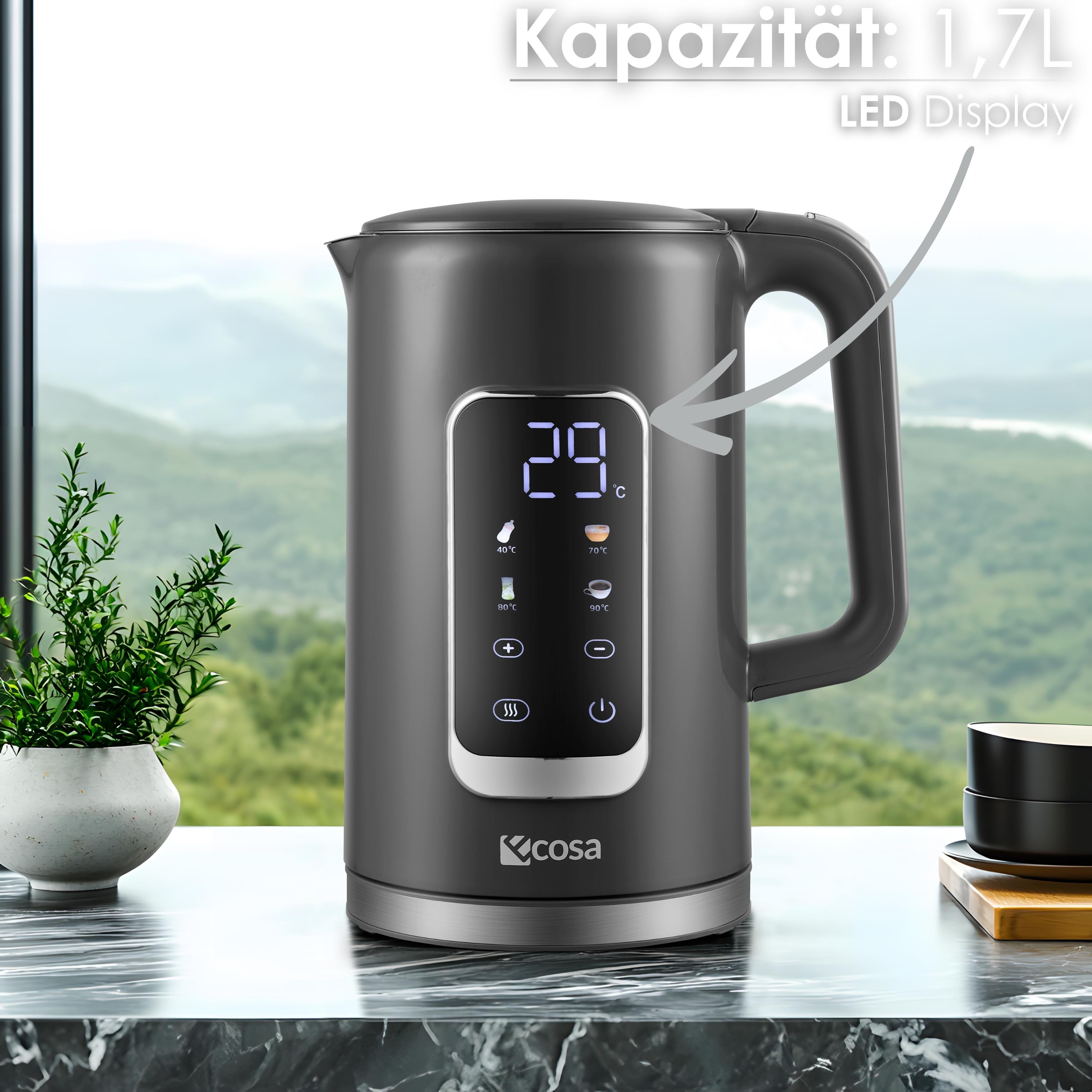 Ecosa EO-694 Wasserkocher Grau Ecosa EO-694 Wasserkocher Grau