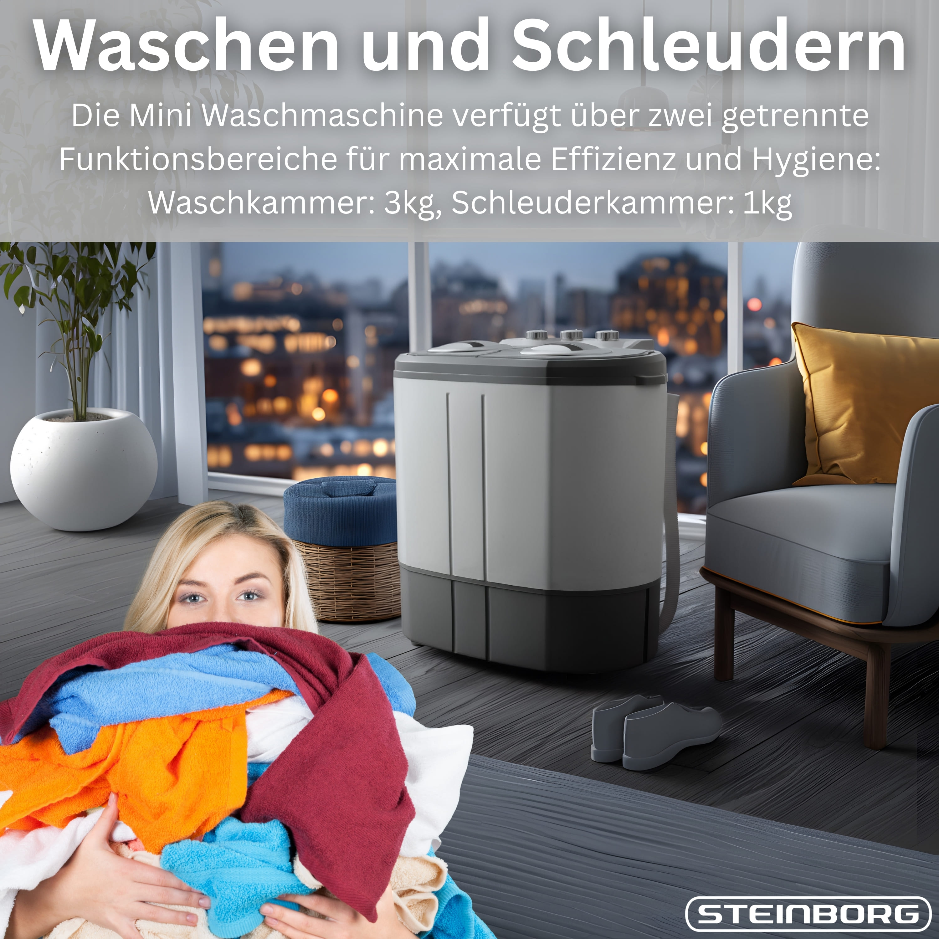 Steinborg SB-4005 Mini Waschmaschine