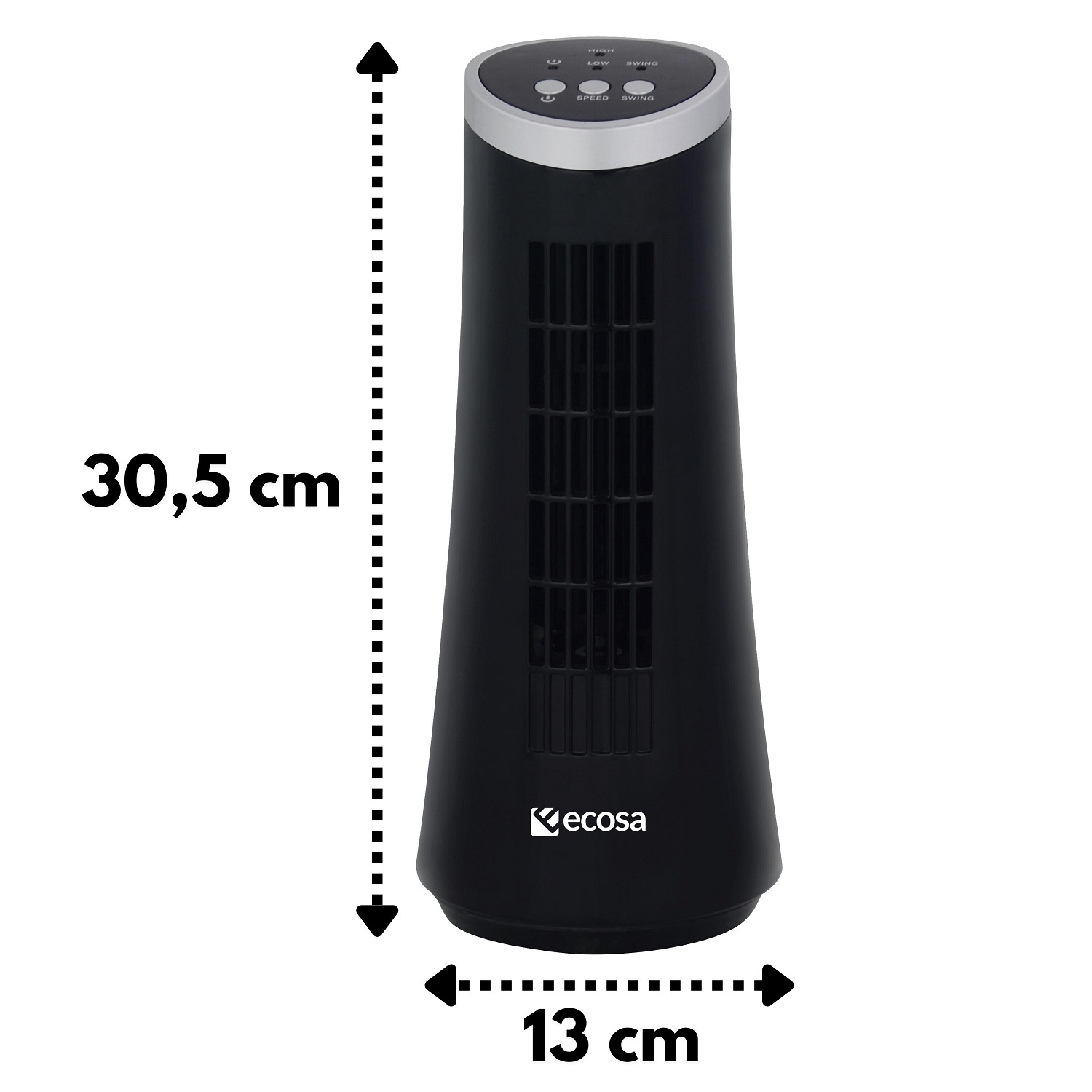 Ecosa EO-302 Tischventilator Schwarz