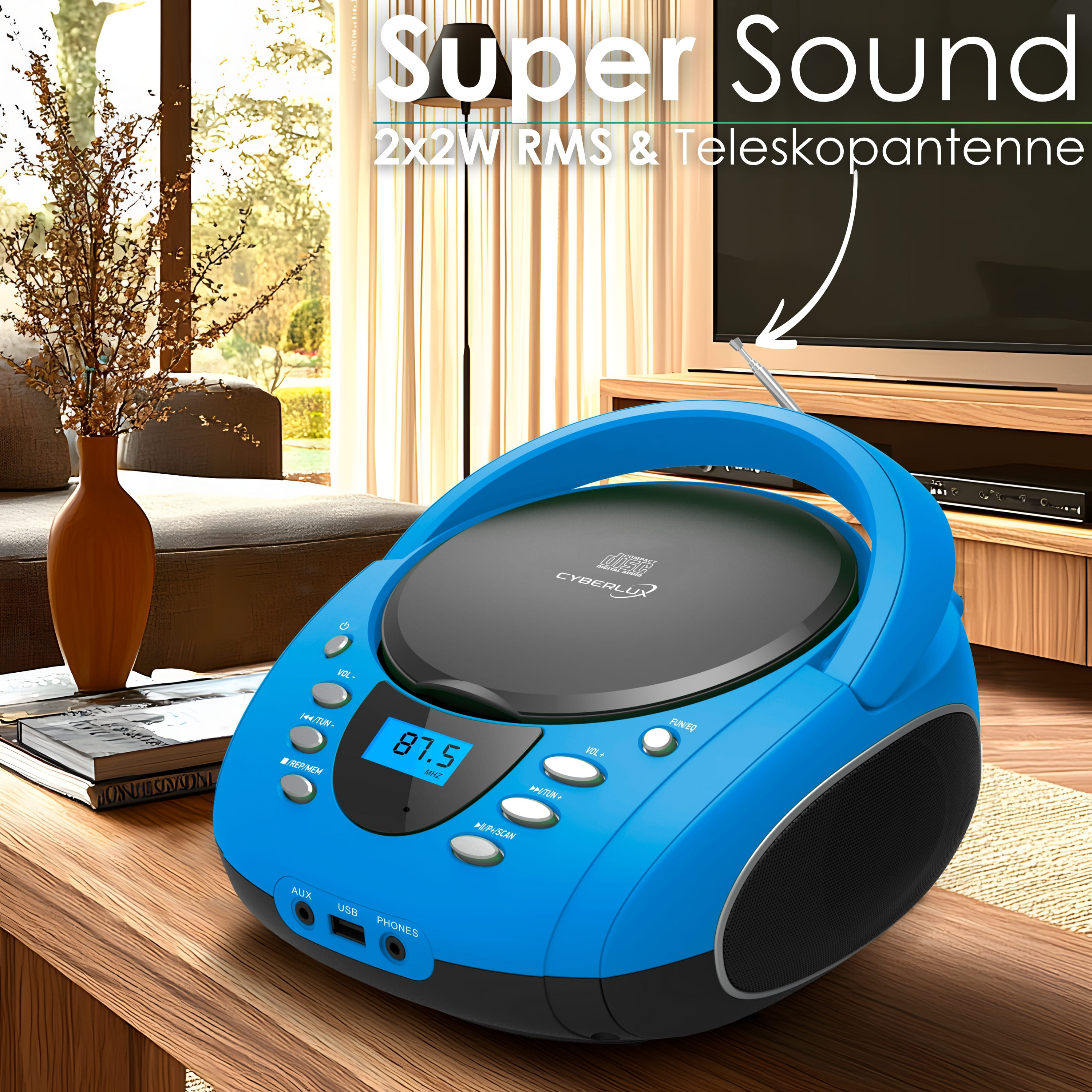 Cyberlux CL-710 CD-Player Blau