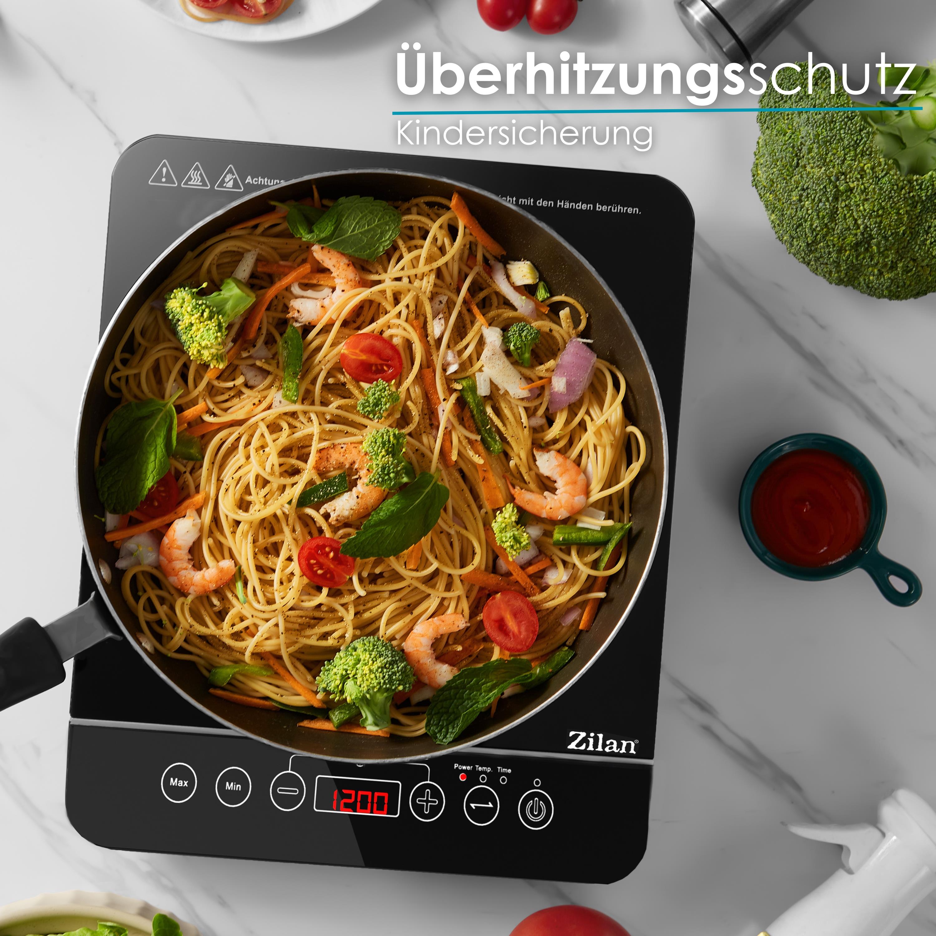 BIGBEN CKMONO1BK – Tragbares Induktionskochfeld Mit 1 Platte, Schlank, Timer 5–180 Min., Temperatur 60–240°
