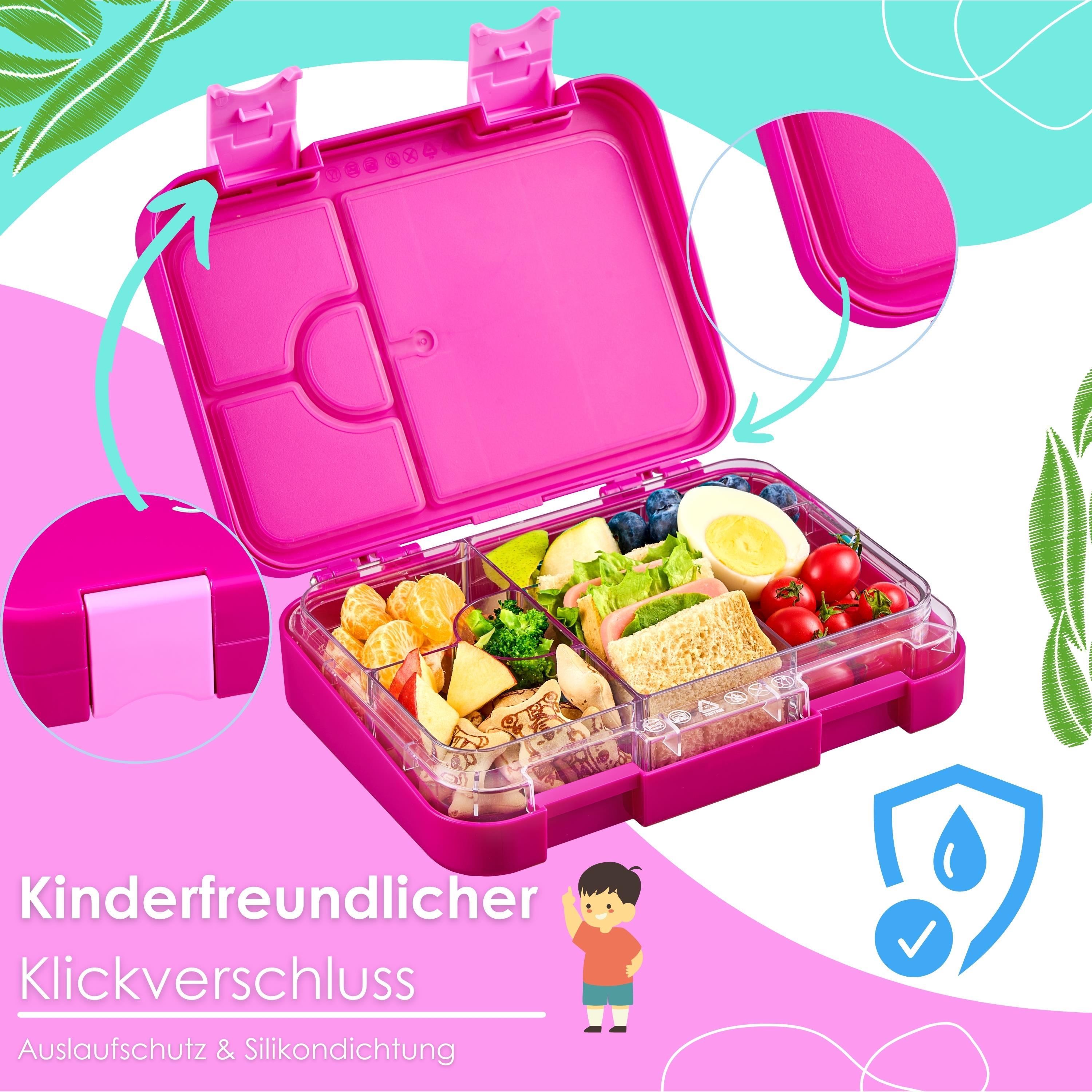 Ecosa yummy buddy Kinder Snackbox mit Fächern Lila