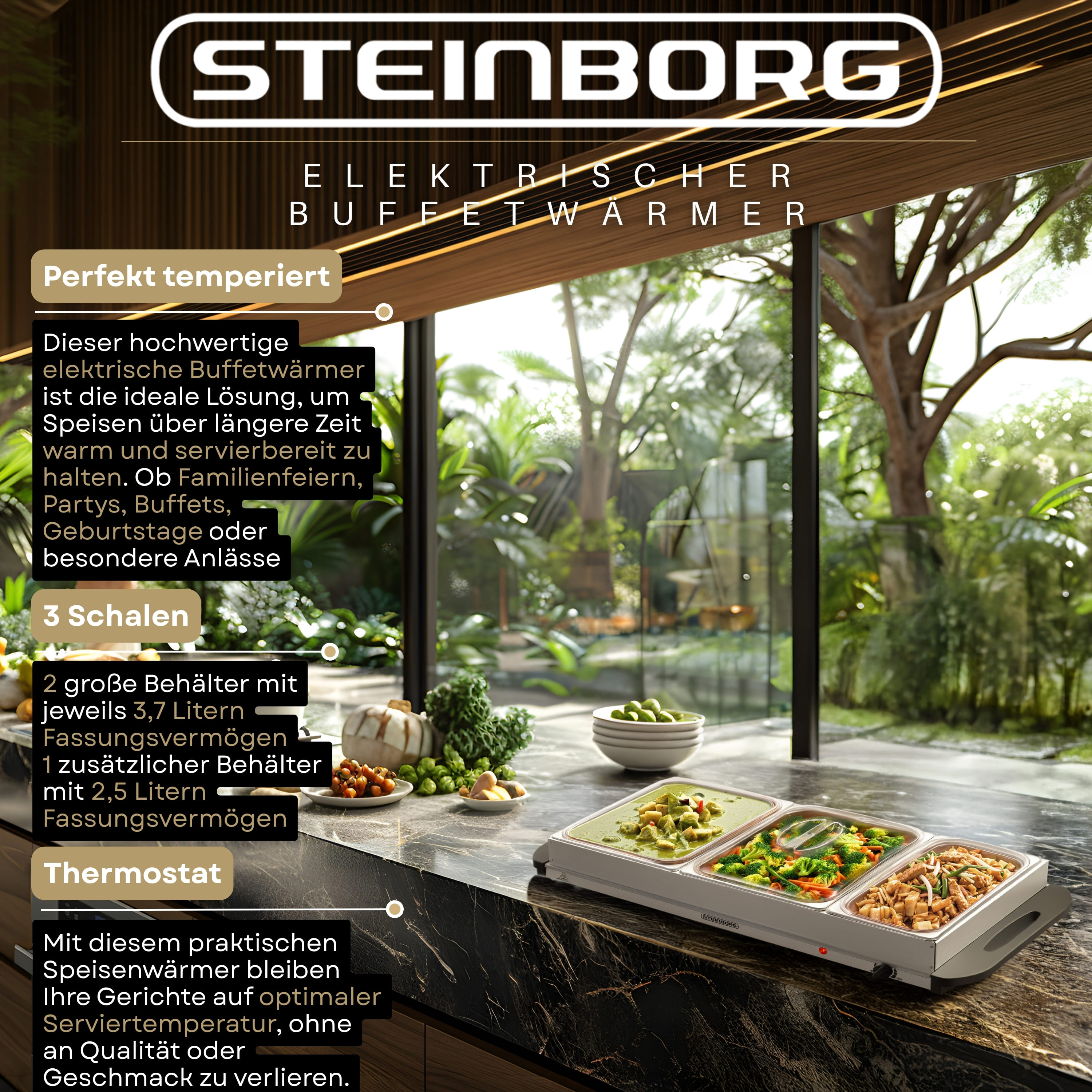 Steinborg SB-6024 Buffetwärmer